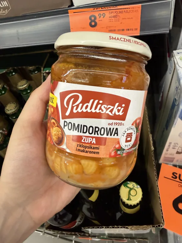 Pudliszki Zupa Pomidorowa z Klopsikami i Makaronem | 450g