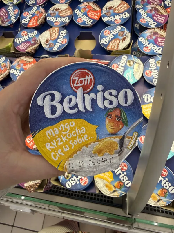 Zott Belriso deser mleczny z ryżem i sosem mango | 200g
