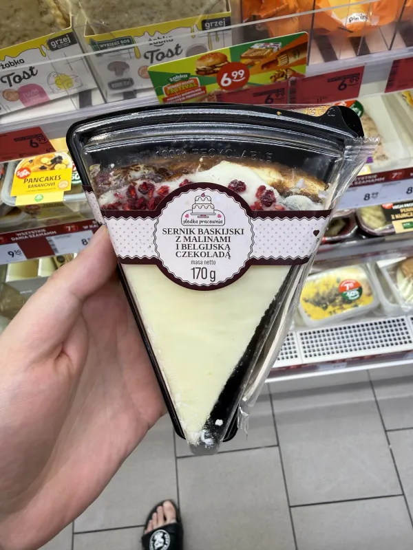 Sernik Baskijski z Malinami i Belgijską Czekoladą Słodka Pracowni | 170g