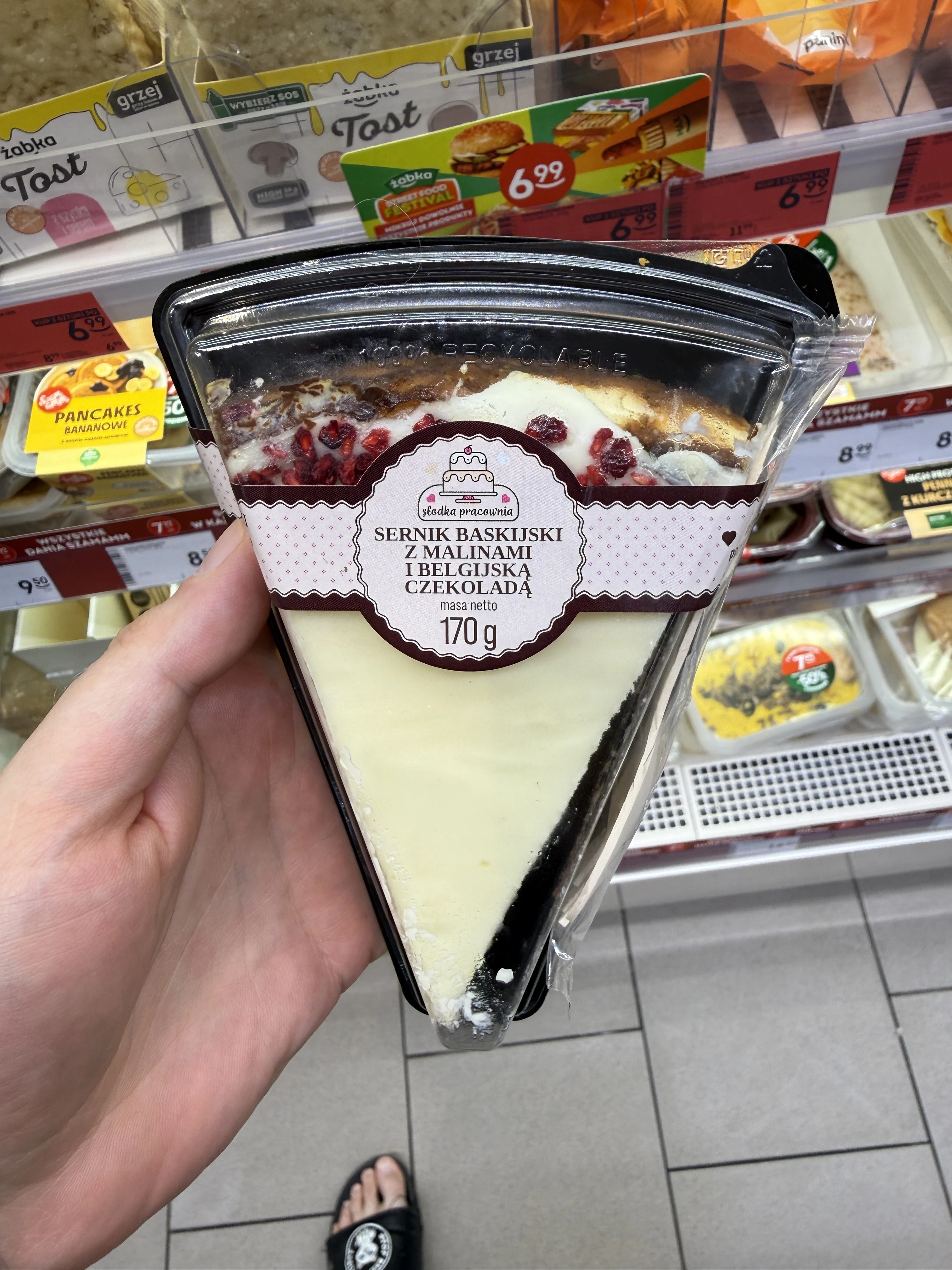 Sernik Baskijski z Malinami i Belgijską Czekoladą Słodka Pracowni | 170g