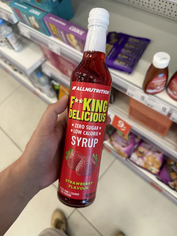 Allnutrition Fitking Delicious Syrup Zero Truskawka | 420ml