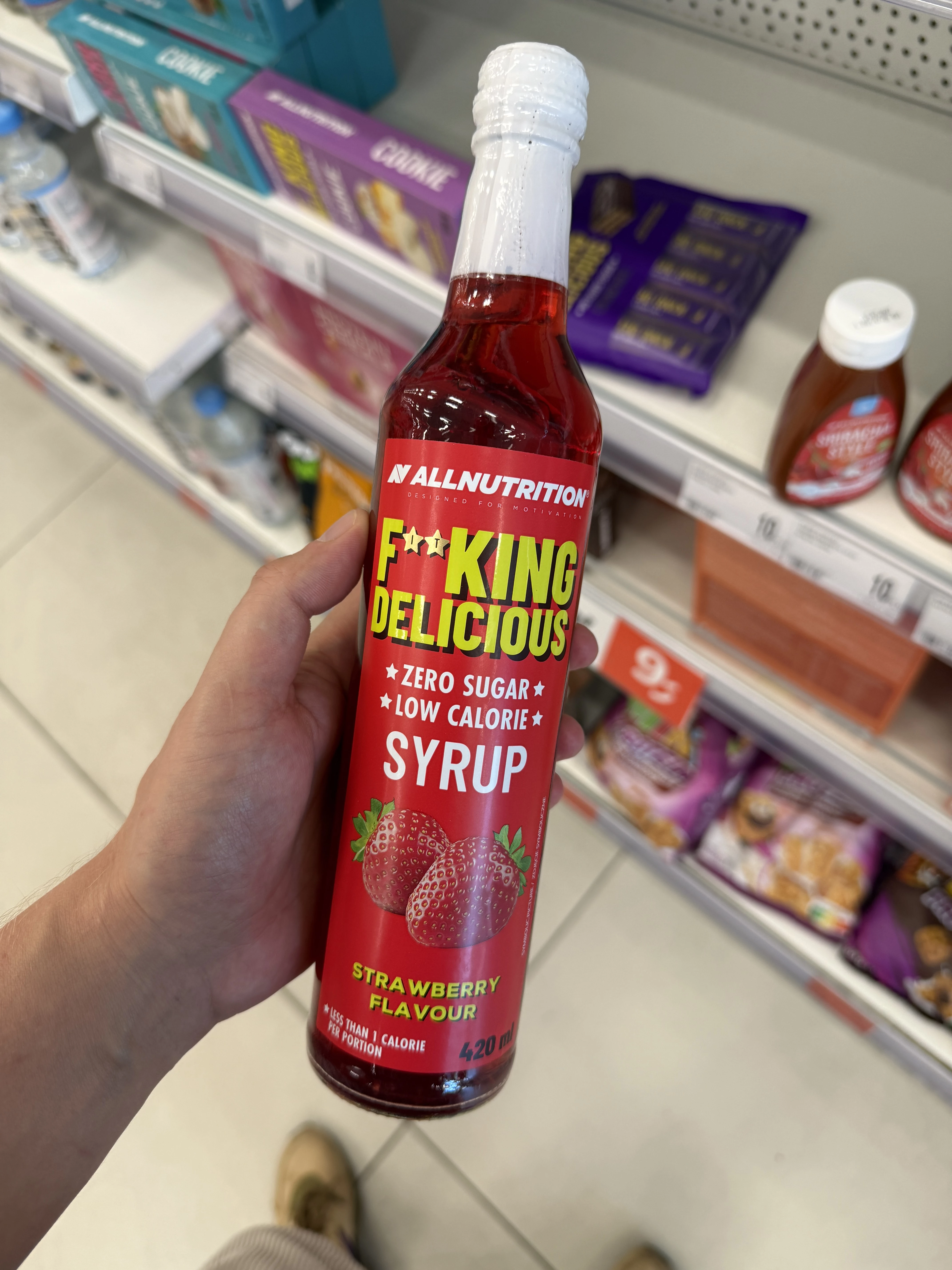 Allnutrition Fitking Delicious Syrup Zero Truskawka | 420ml