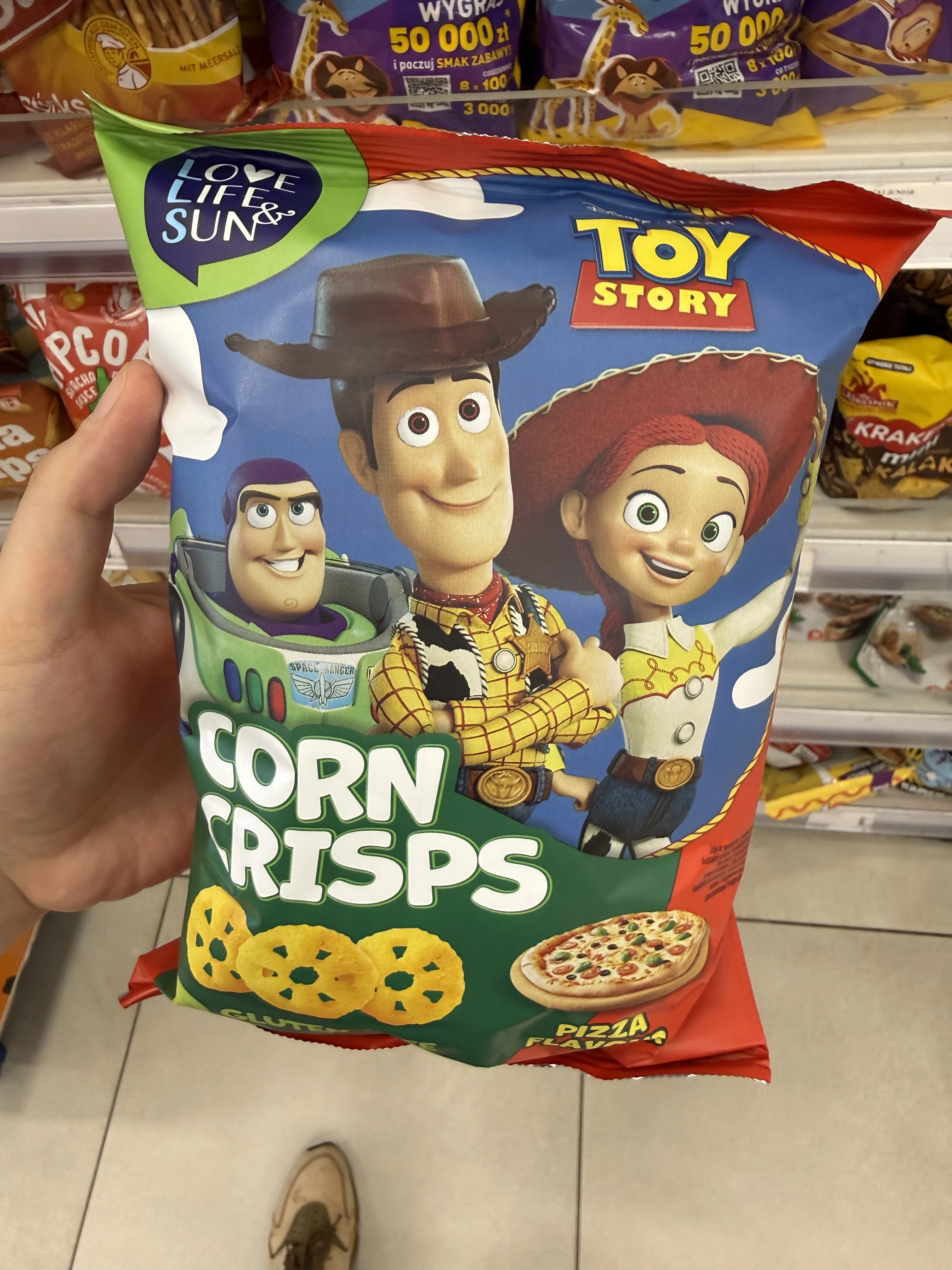 Love Life & Sun Corn Crisps Pizza Flavour (Toy Story) | 50g