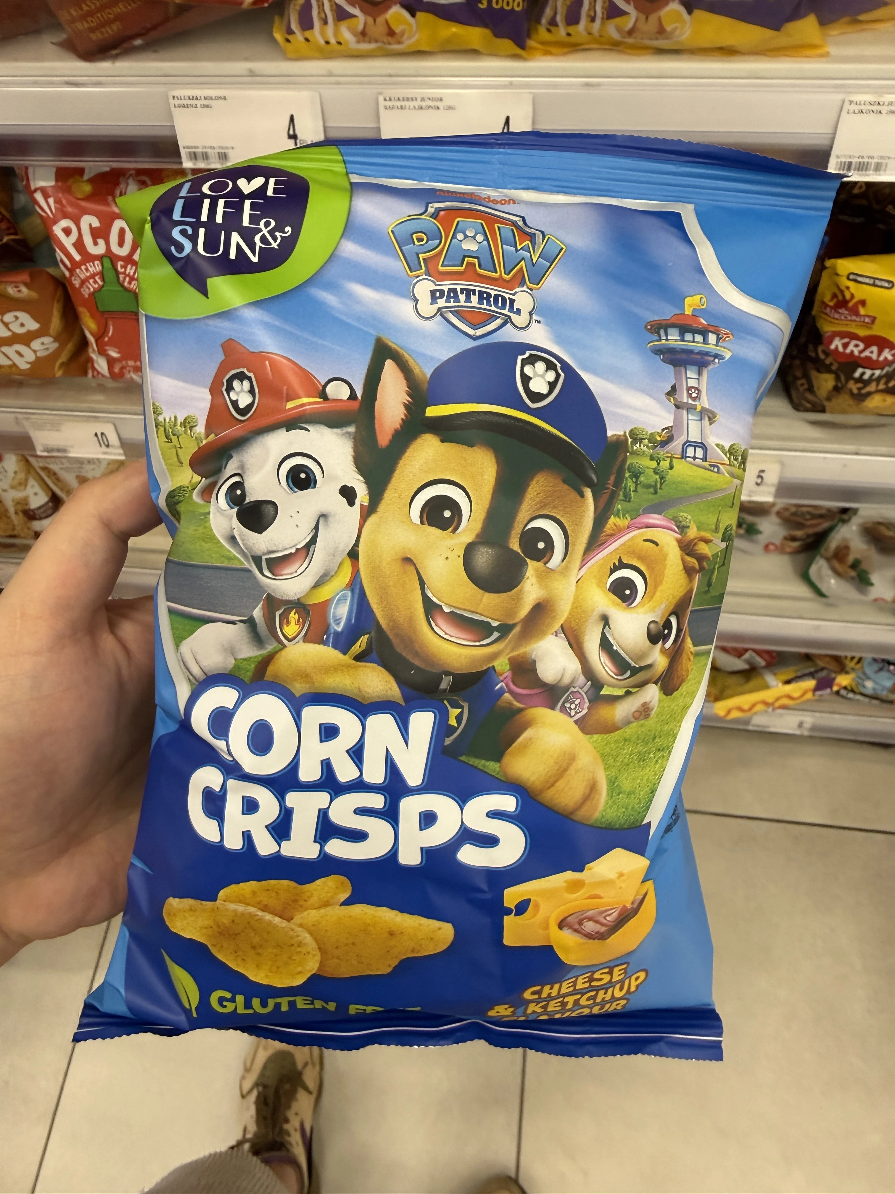 Paw Patrol Corn Crisps Cheese & Ketchup Flavour | 50g