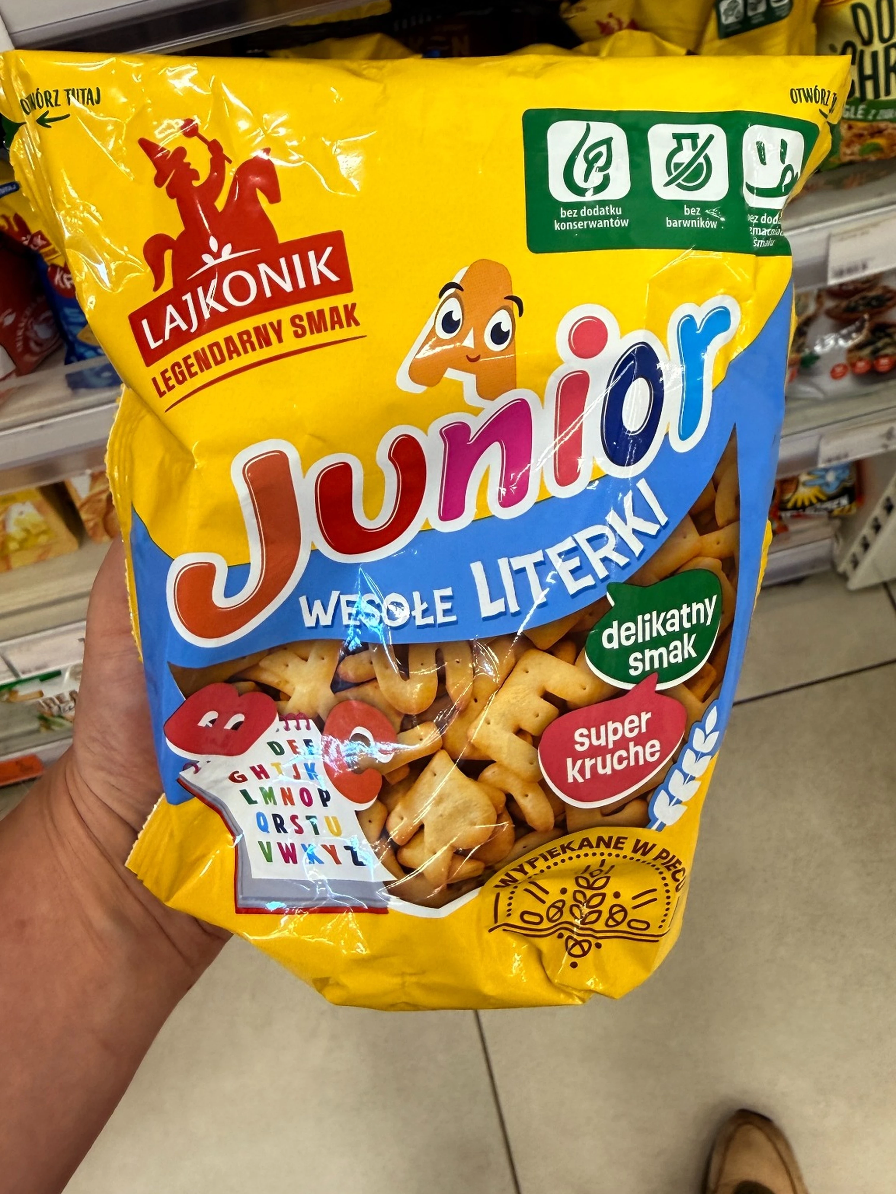 Lajkonik Junior Krakersy solone Wesołe Literki | 120g