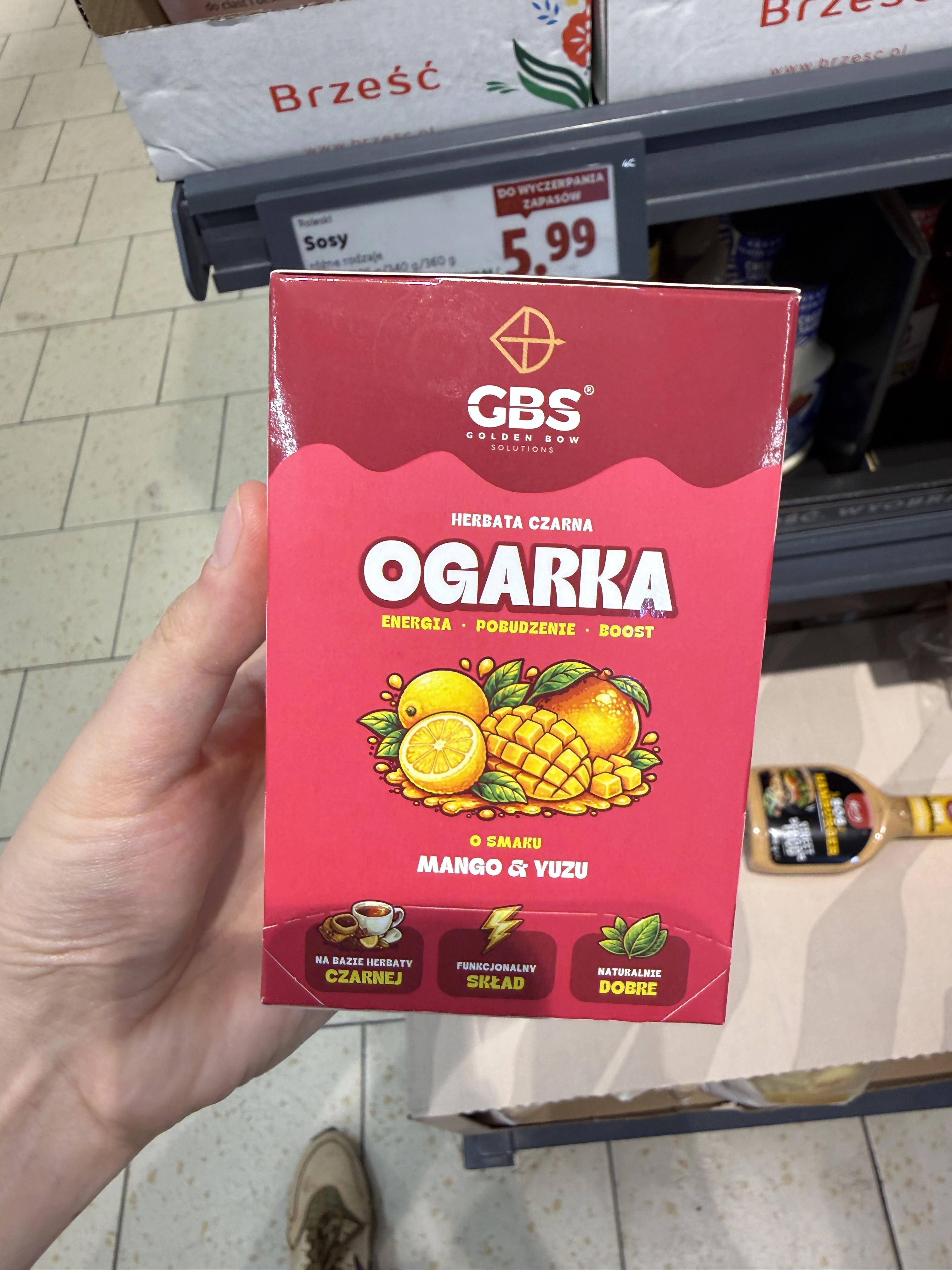 GBS Ogarka Herbata Czarna o smaku Mango & Yuzu | 36g