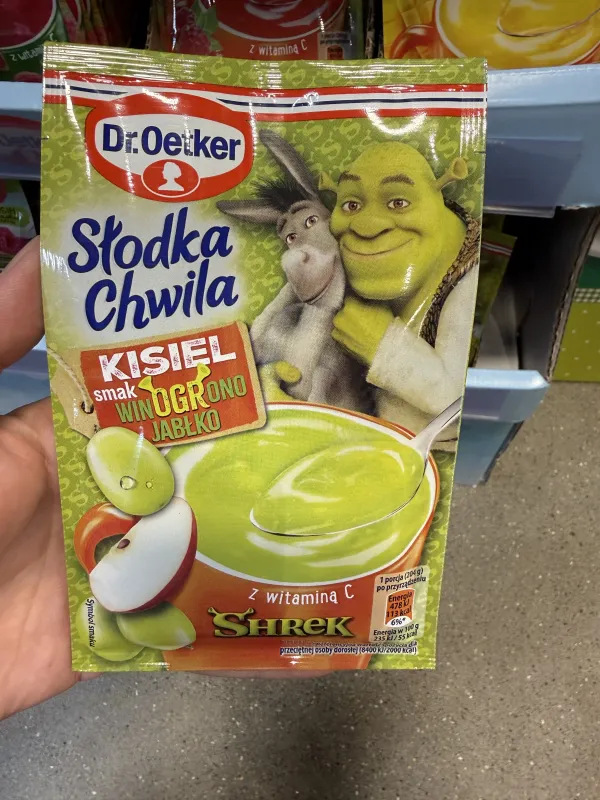 Dr. Oetker Kisiel Shrek Słodka Chwila smak winogrono-jabłko | 29g