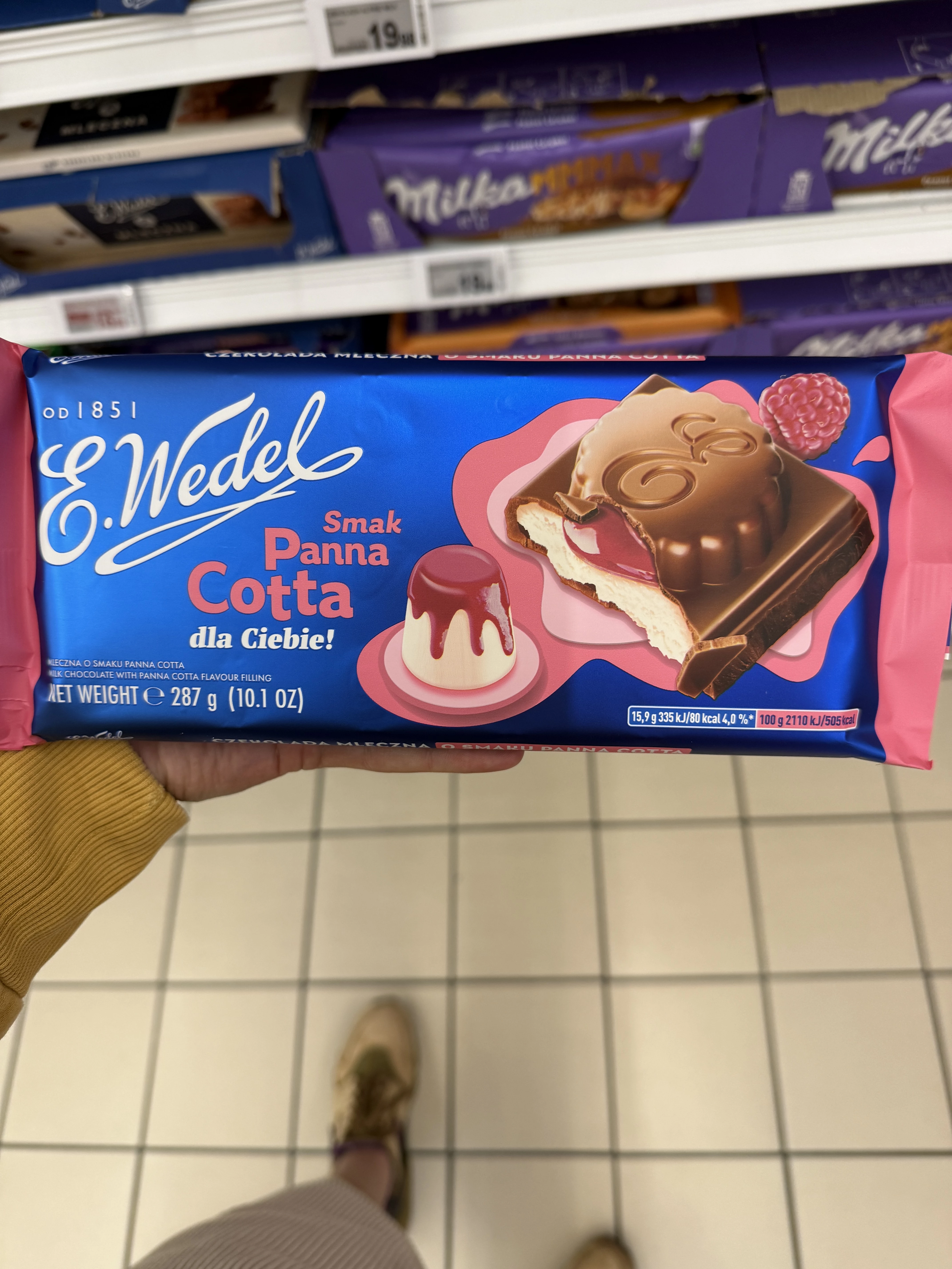 E. Wedel Czekolada mleczna o smaku panna cotta | 287g
