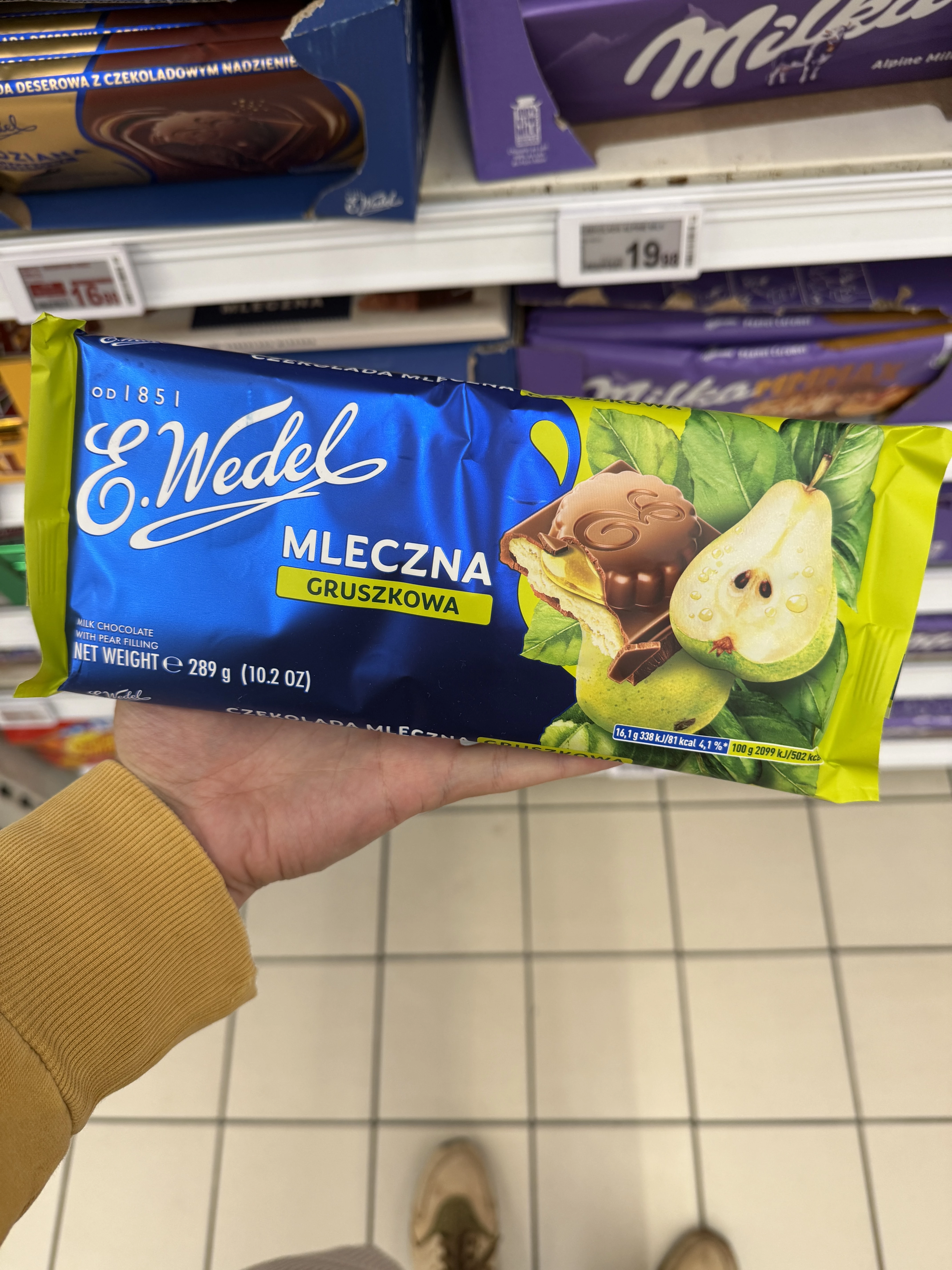 E. Wedel Czekolada Mleczna Gruszkowa | 289g