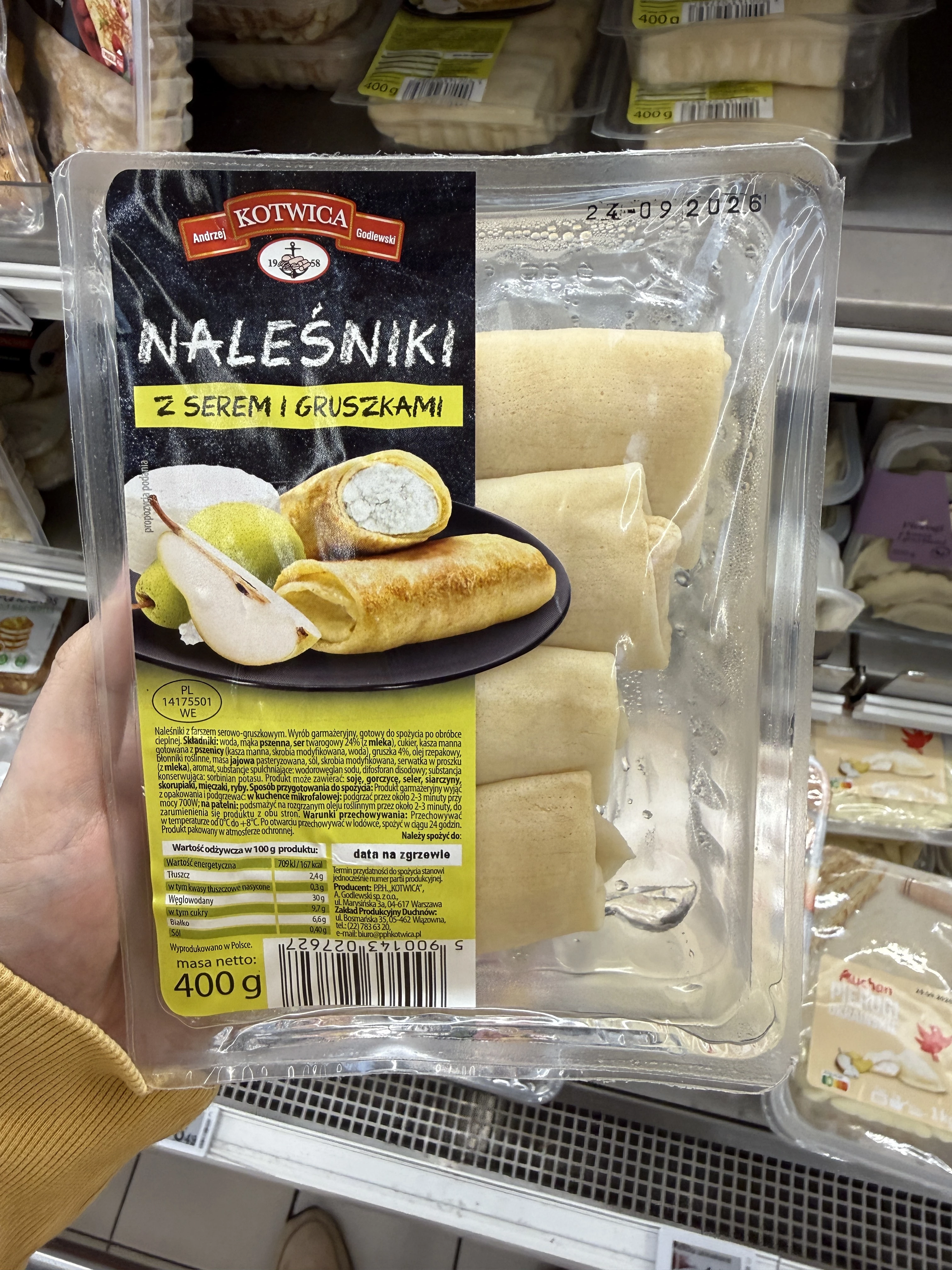 Kotwica Naleśniki z serem i gruszkami | 400g