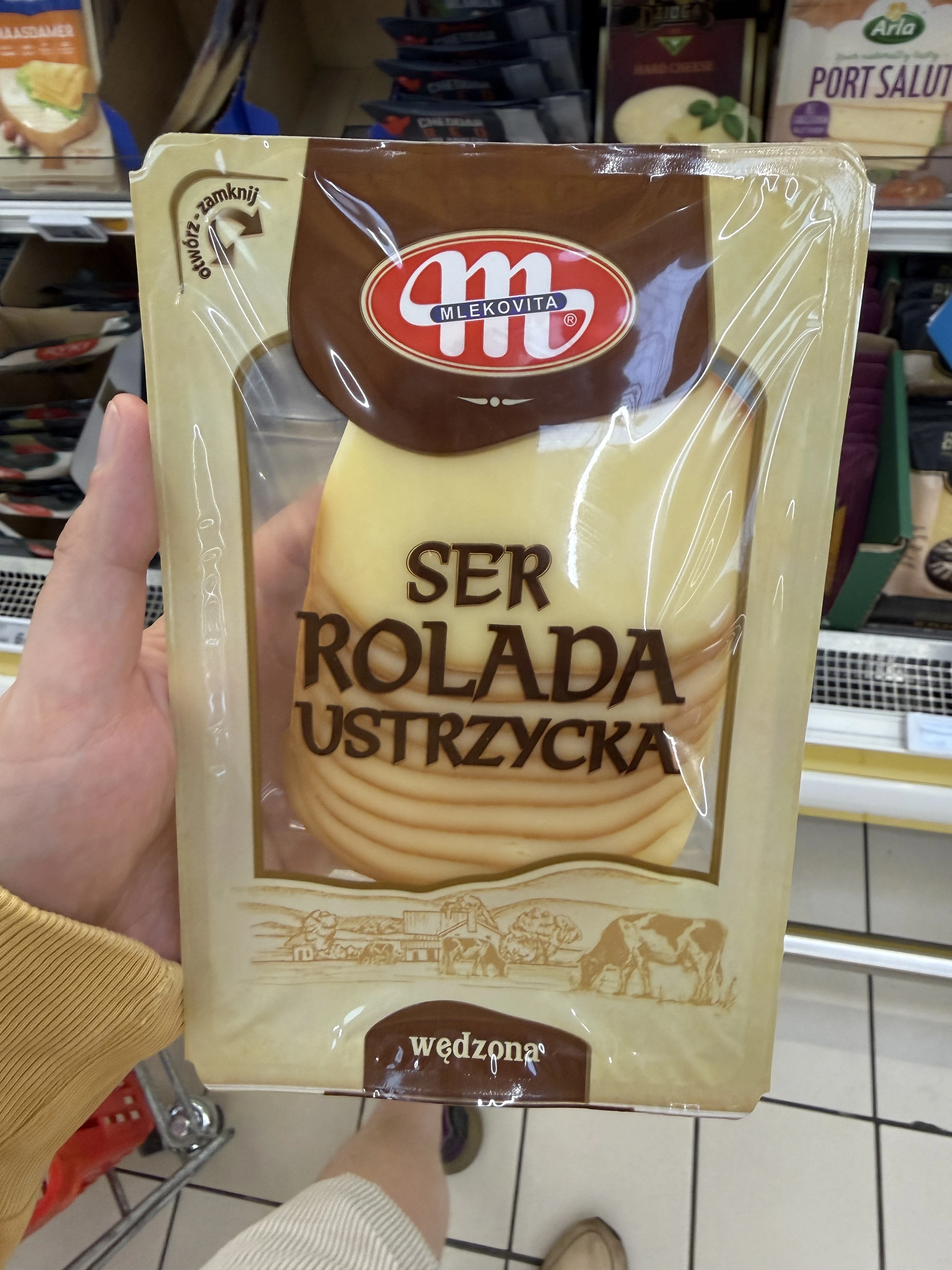 Mlekovita Ser Rolada Ustrzycka wędzona plastry | 150g