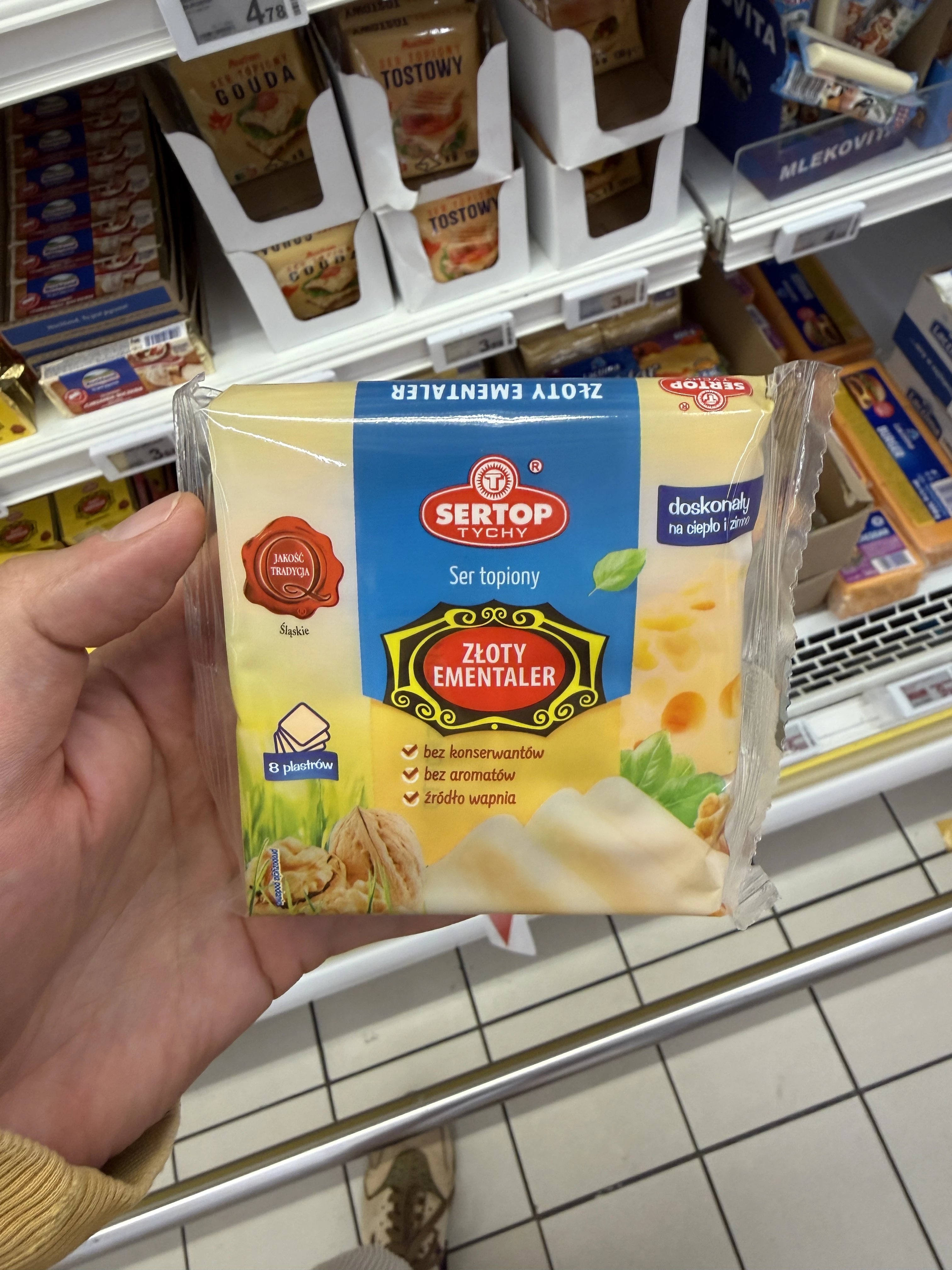 Sertop Złoty Ementaler ser topiony plastry | 130g