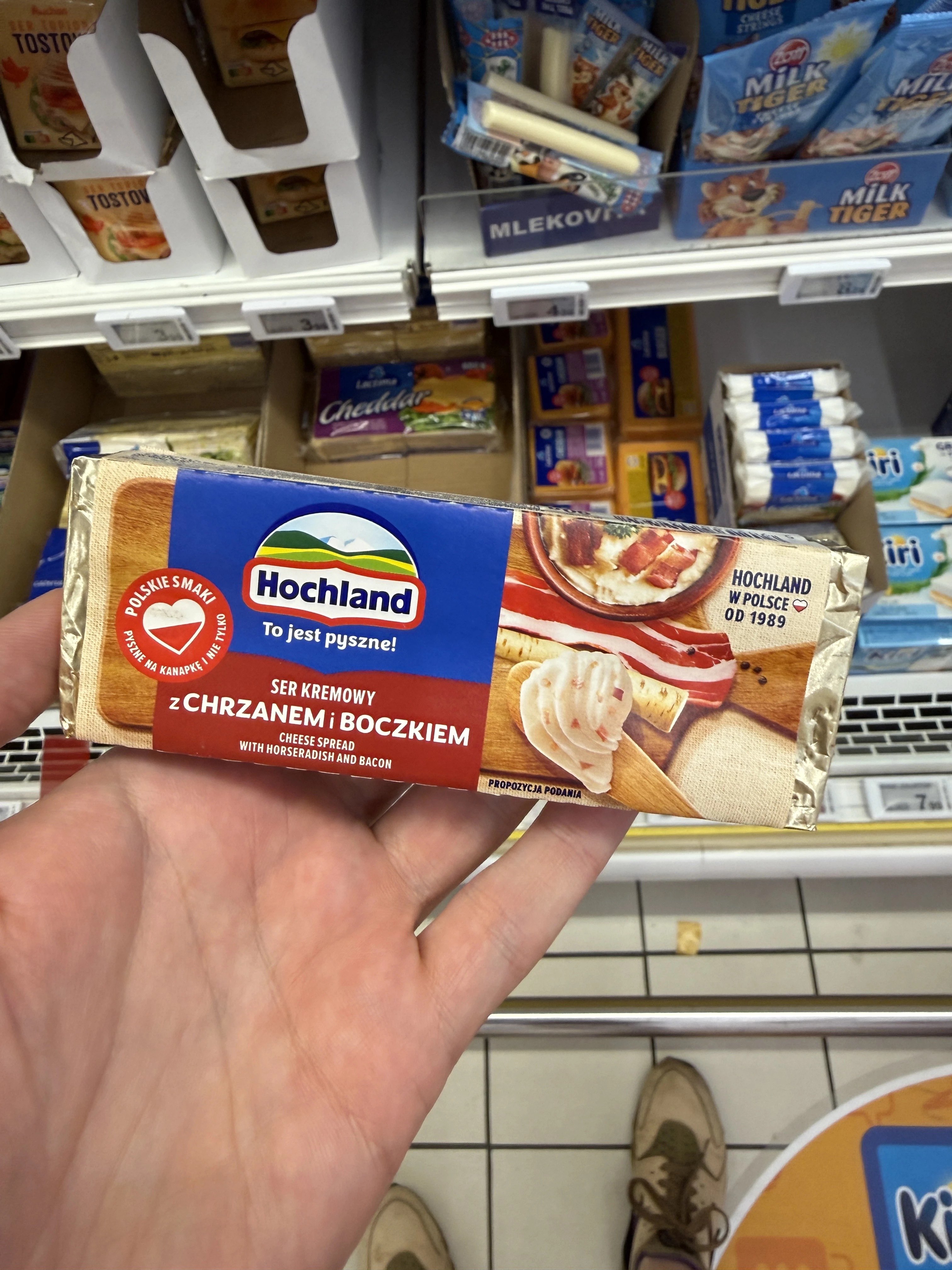 Hochland Ser kremowy z chrzanem i boczkiem | 90g