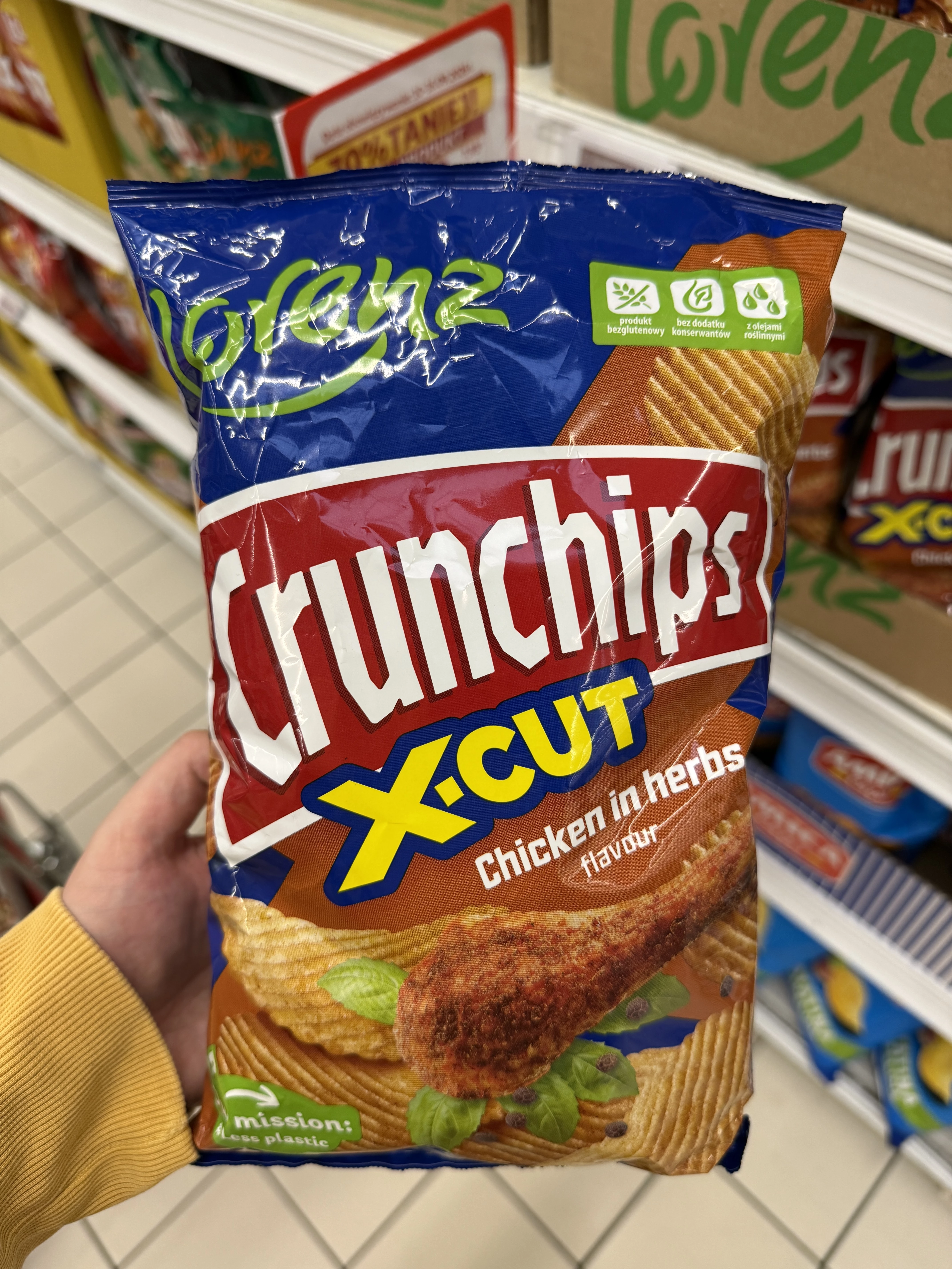 Crunchips X-Cut kurczak w ziołach | 130g