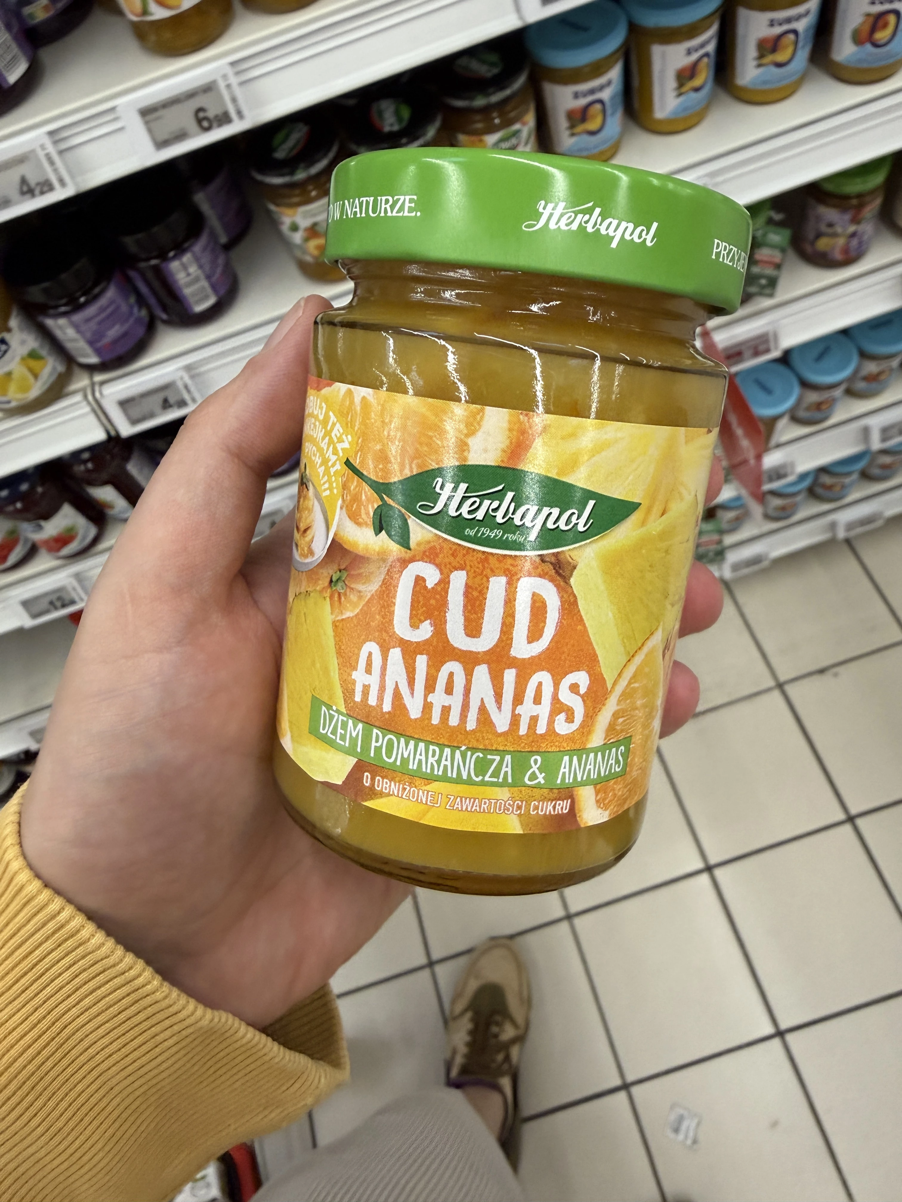 Herbapol Cud Ananas Dżem Pomarańcza & Ananas o obniżonej zawartości cukru | 280g