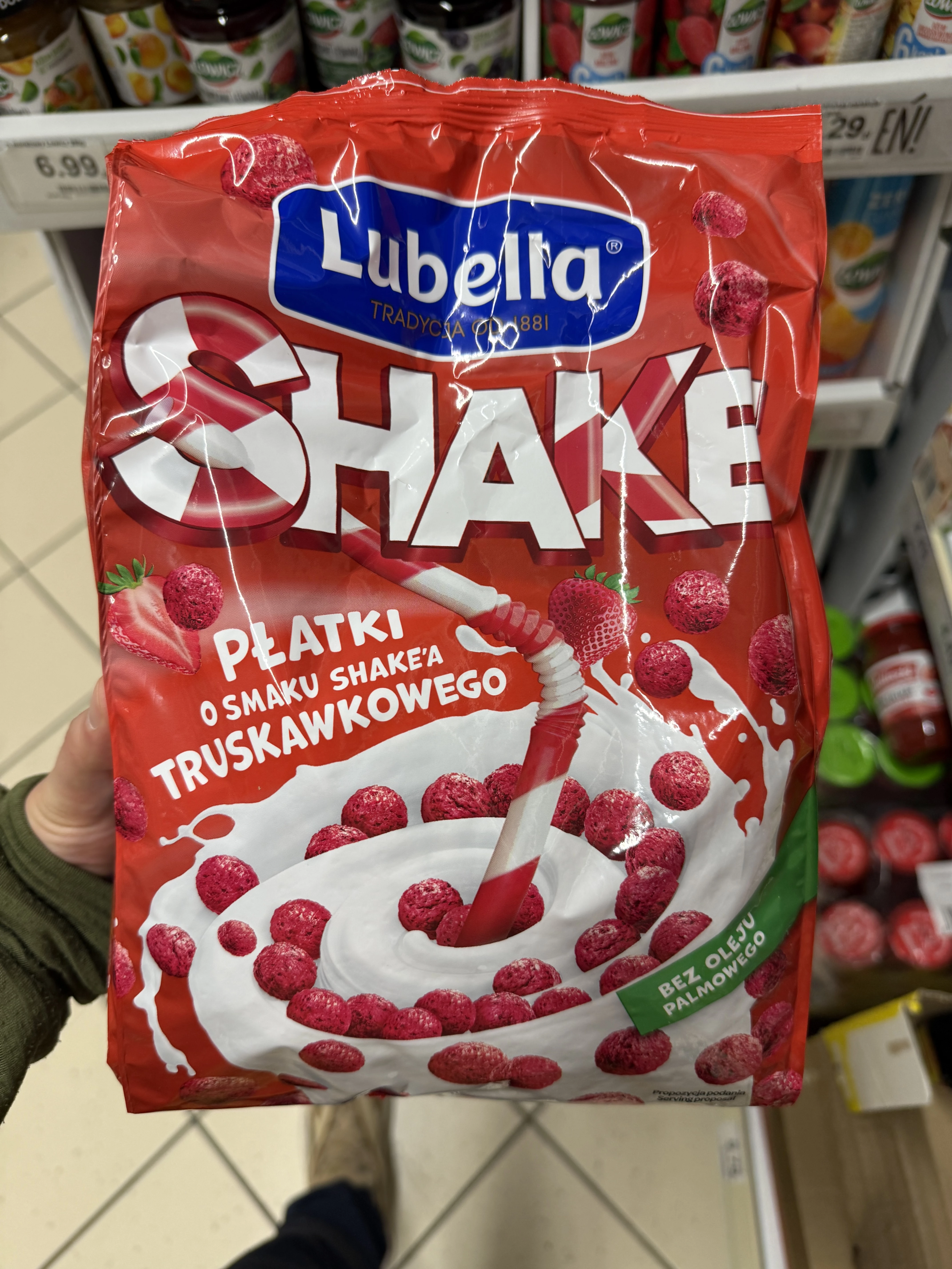 Lubella Shake Płatki Truskawkowe | 500g