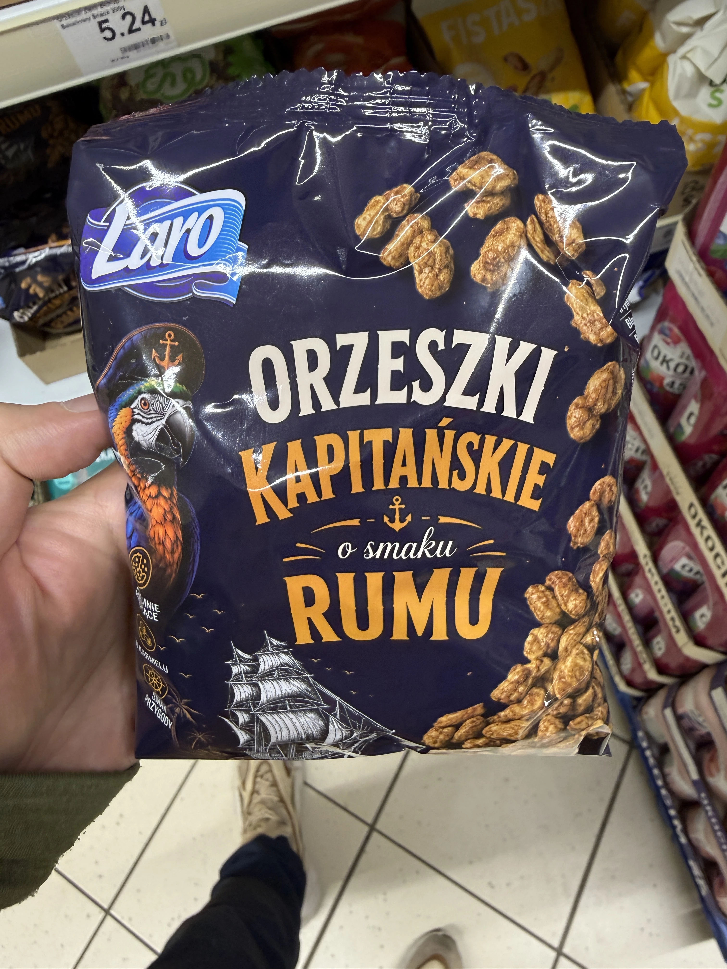 Laro Orzeszki Kapitańskie – orzeszki ziemne w karmelu o smaku rumu | 200g
