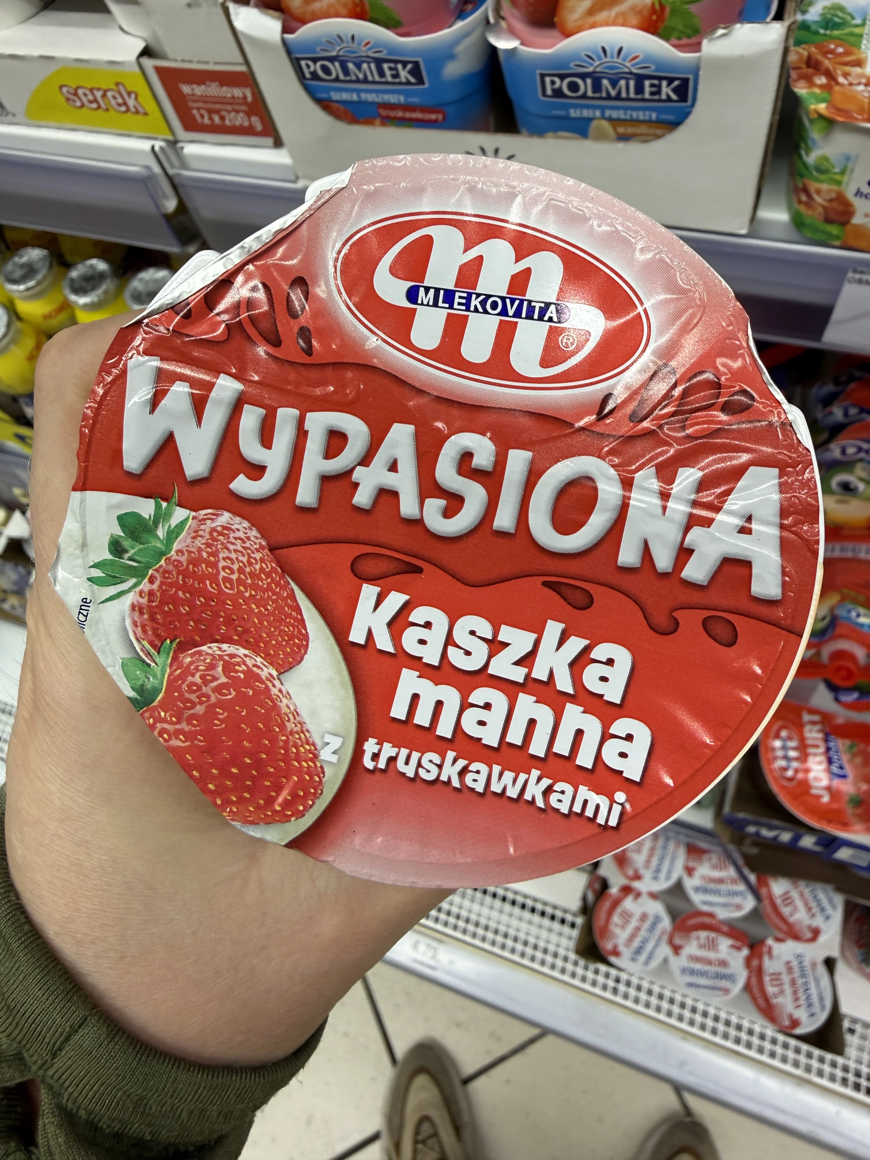 Mlekovita Wypasiona kaszka manna z truskawkami | 150g
