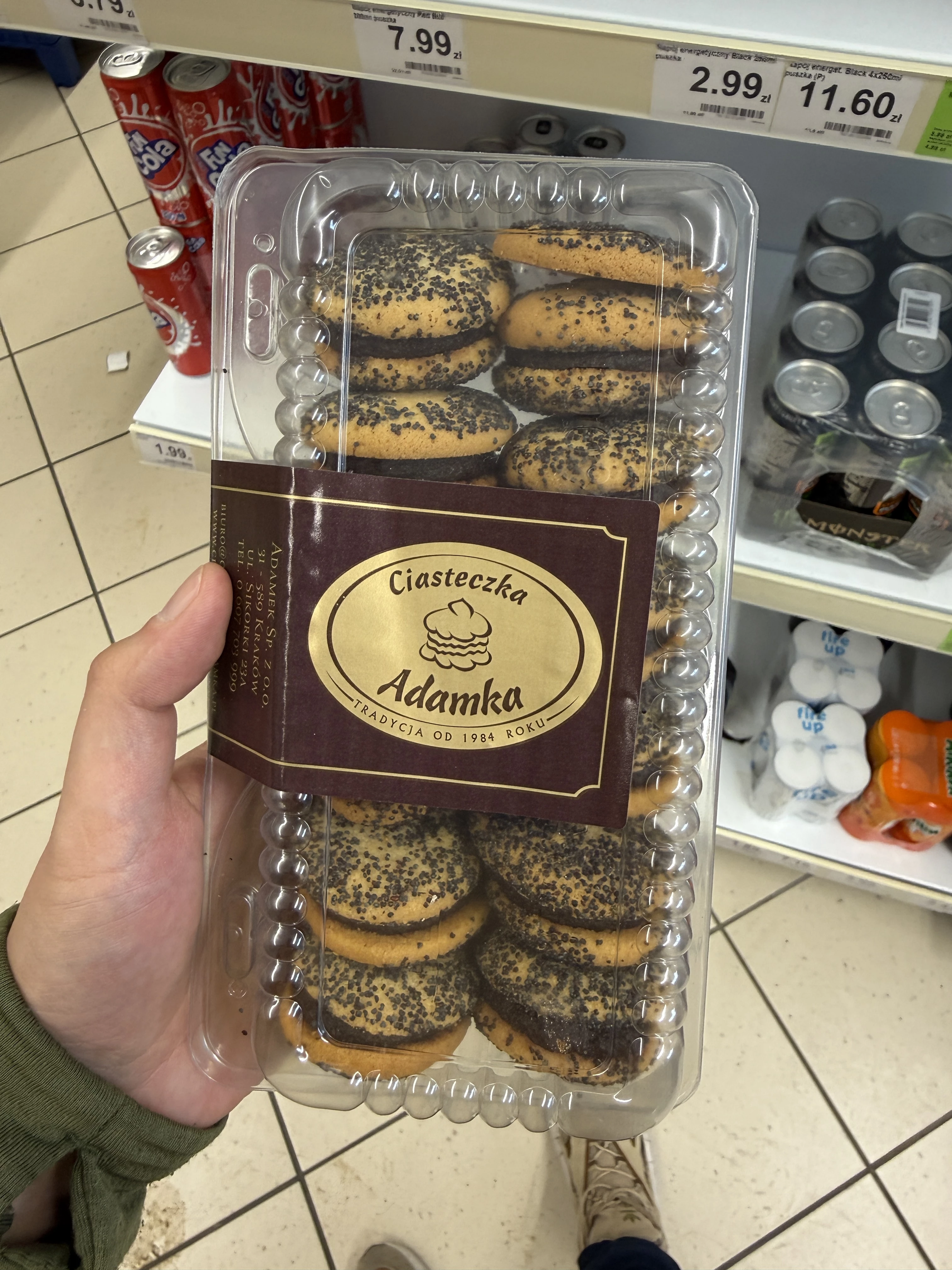 Adamek Ciastka baletki z makiem i marmoladą | 350g