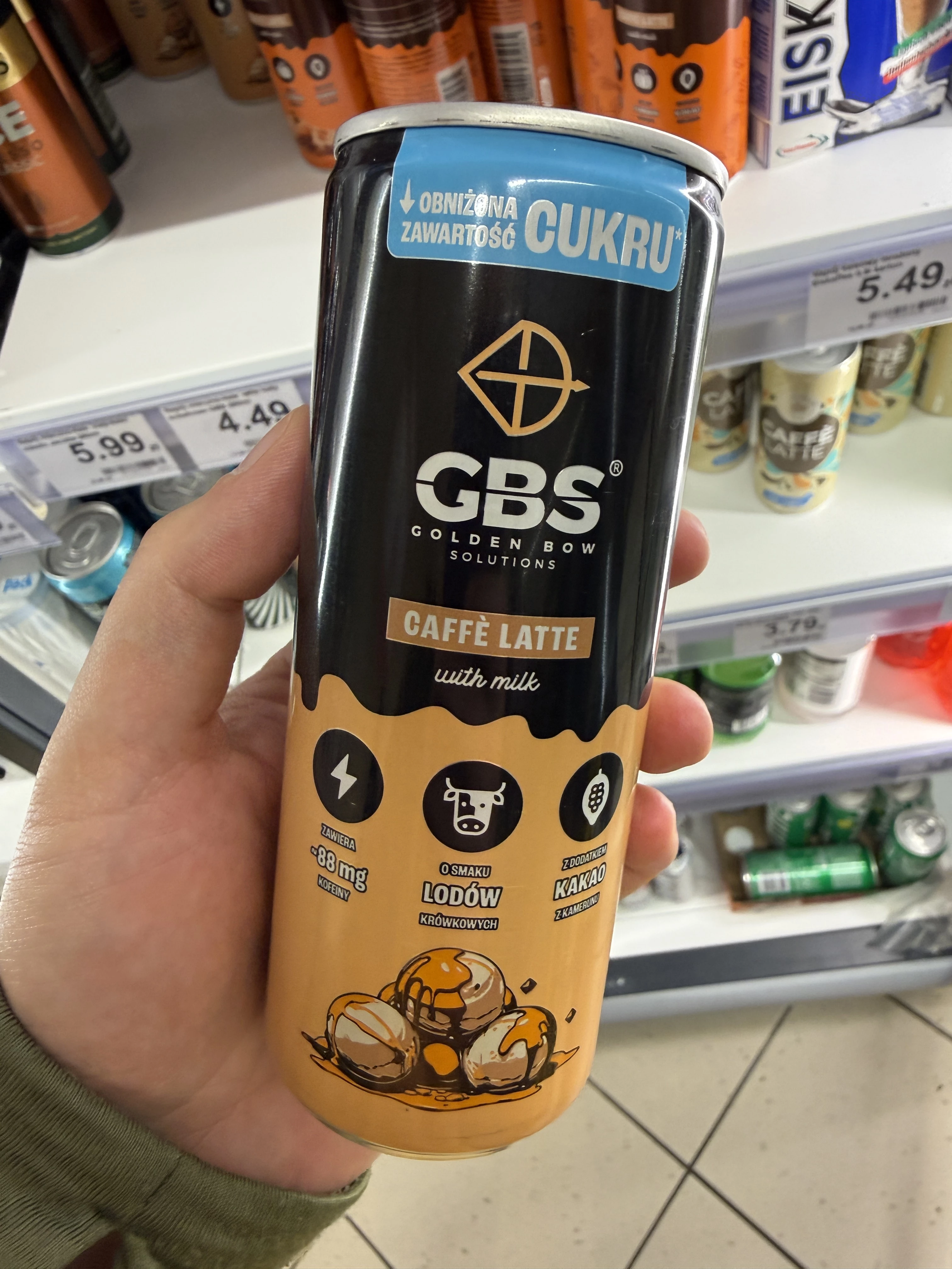 GBS Caffé Latte o smaku Lodów Krówkowych | 250ml