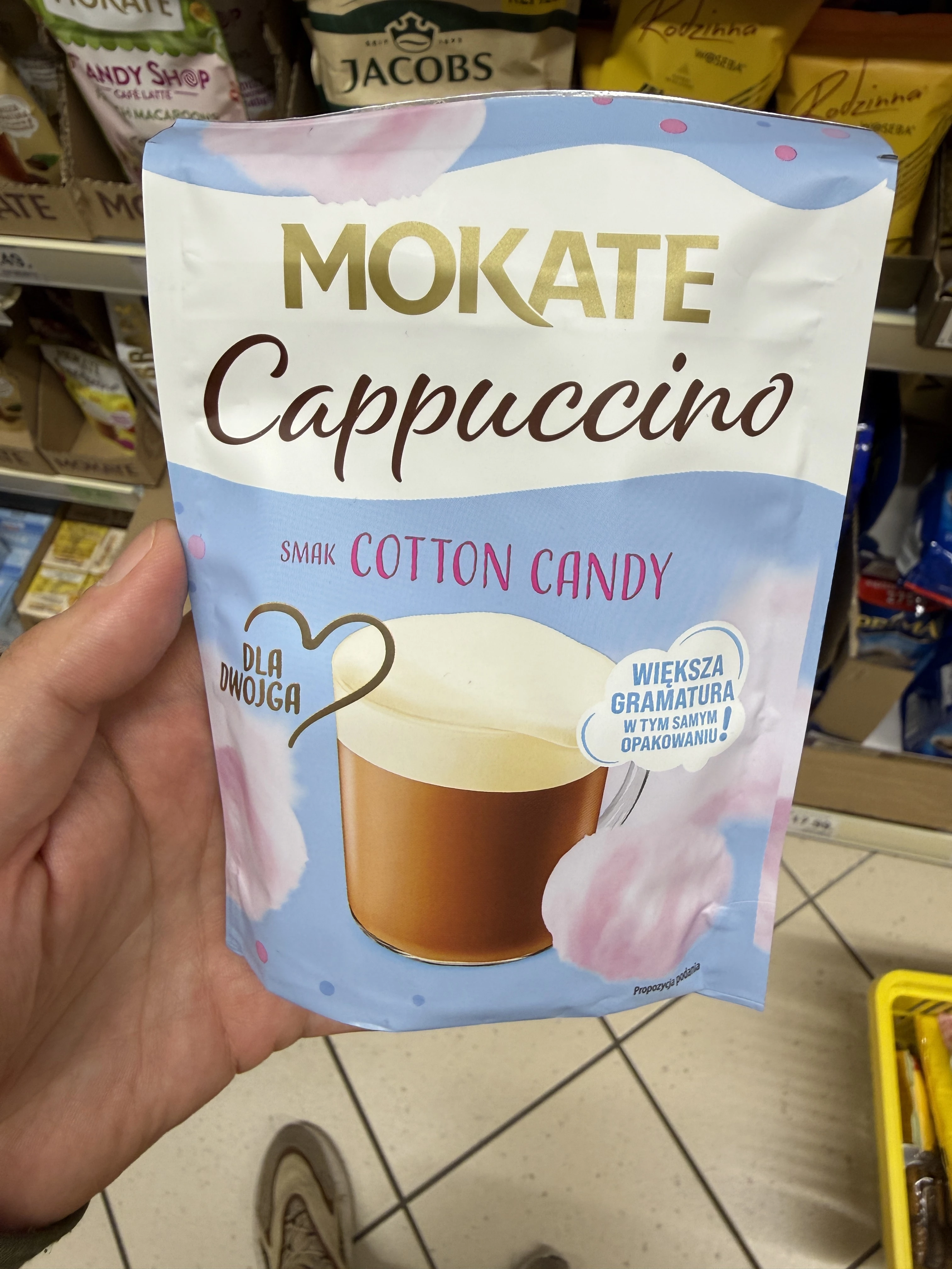 Mokate Cappuccino dla Dwojga smak Cotton Candy (Wata Cukrowa) | 50g