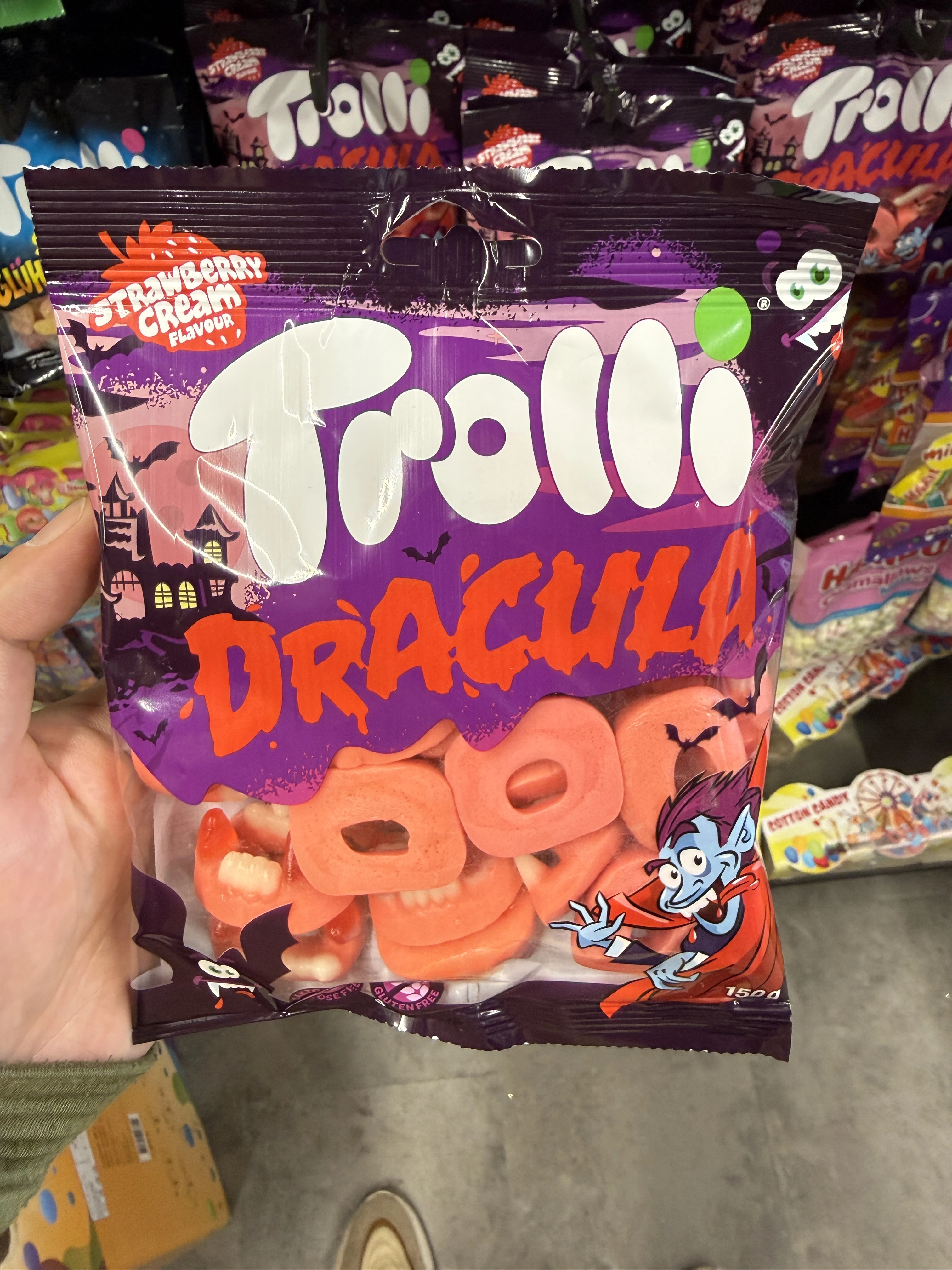 Trolli Dracula Strawberry Cream (wersja Tedi) | 150g