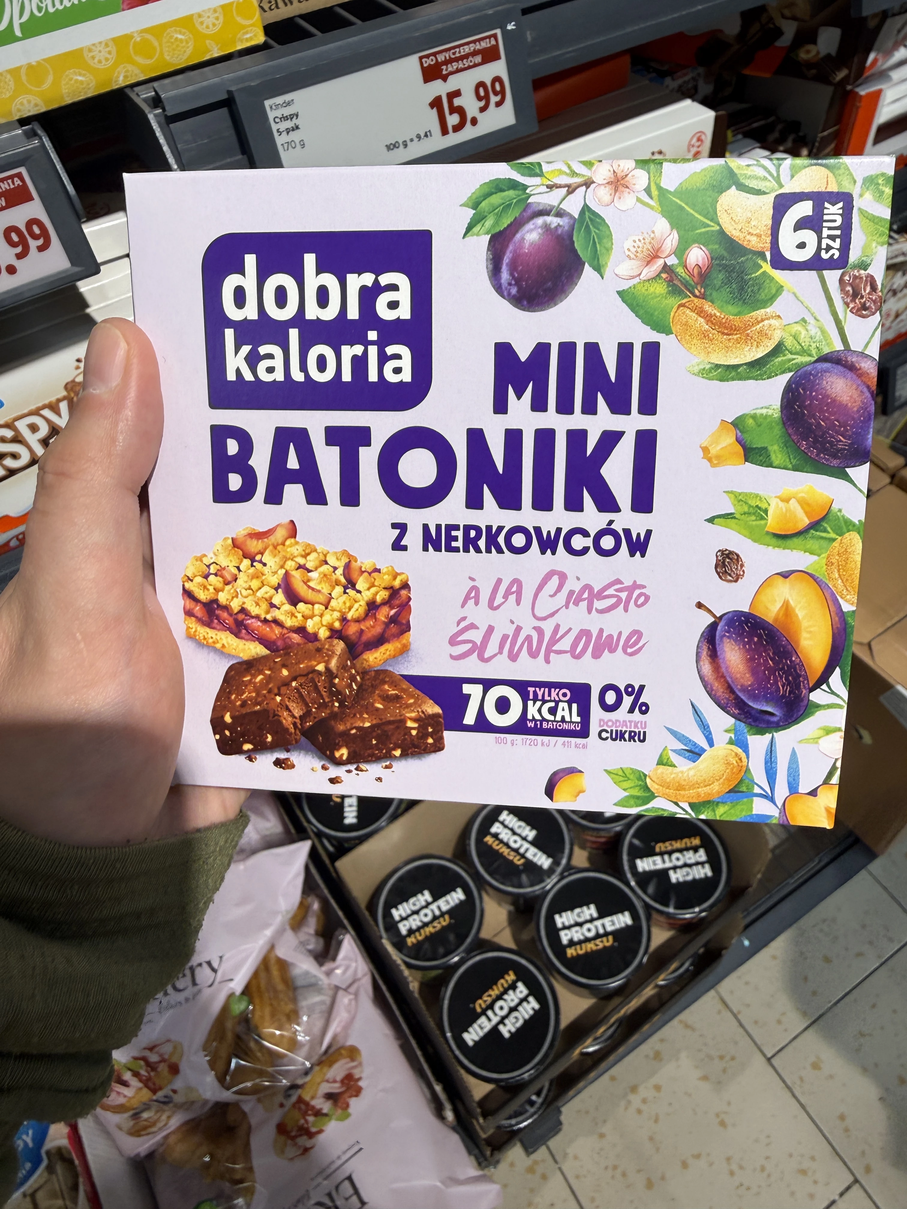Dobra Kaloria Mini batoniki z nerkowców à la ciasto śliwkowe | 102g