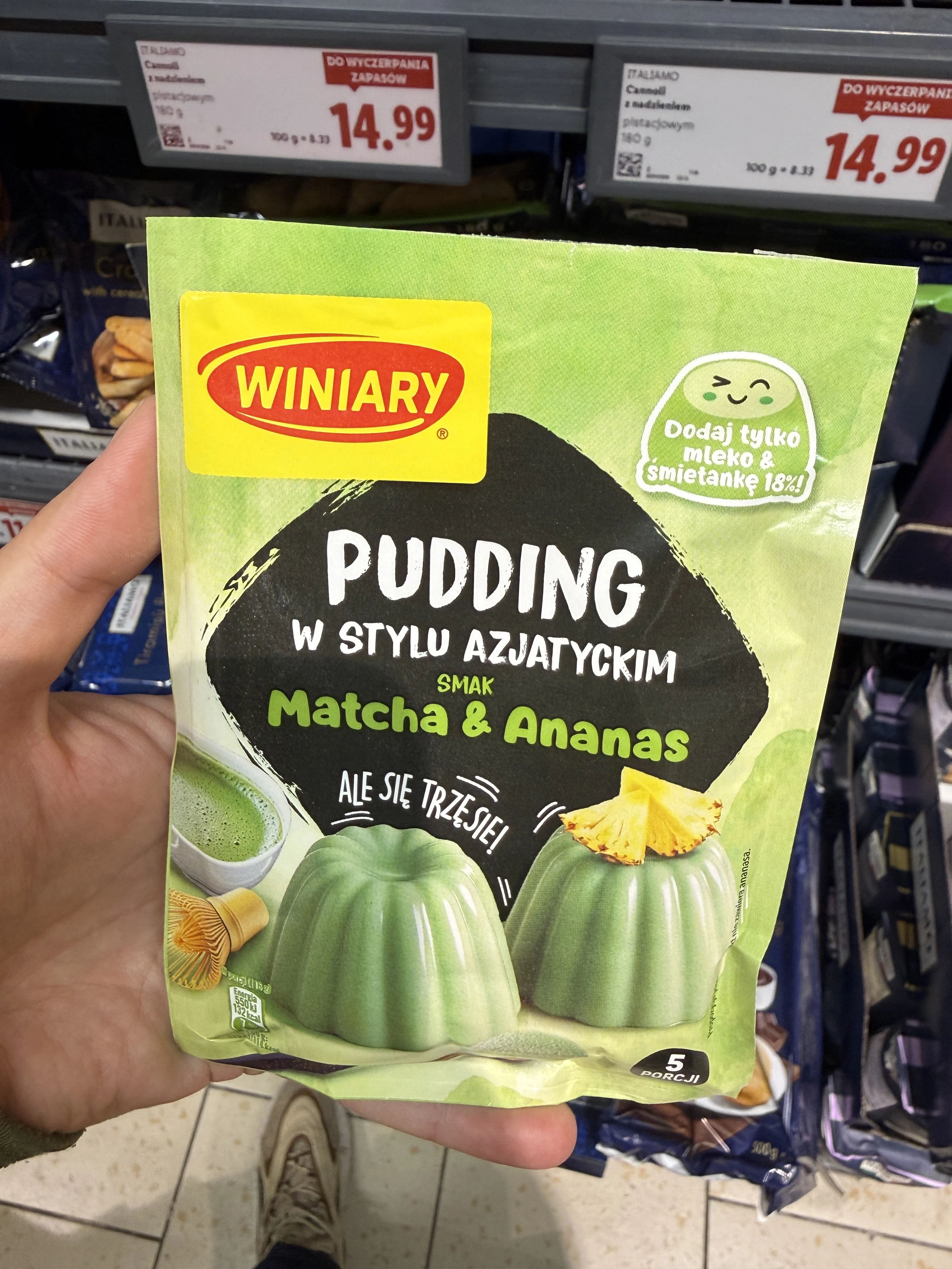 Winiary Pudding w stylu azjatyckim Matcha & Ananas | 65g