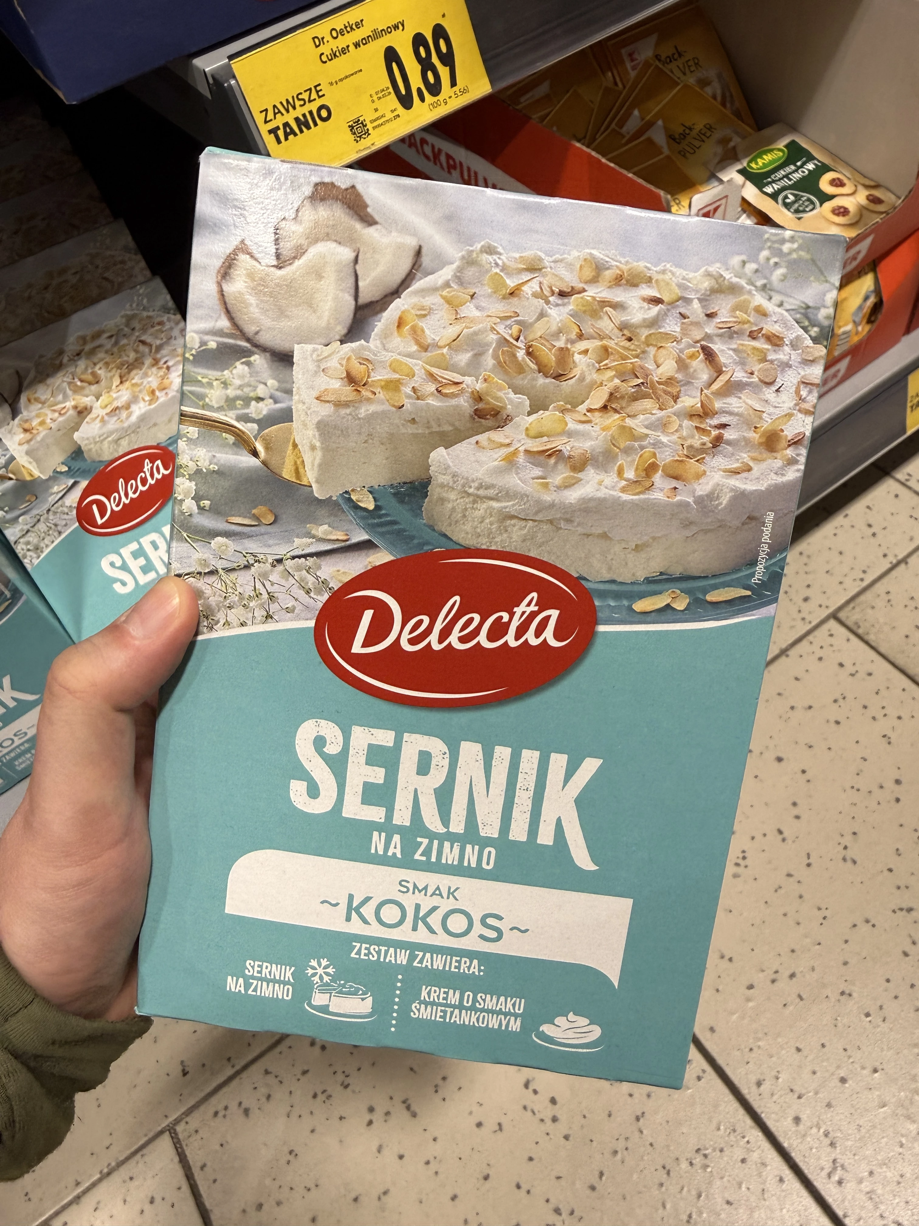 Delecta Sernik na zimno smak kokosowy | 200g