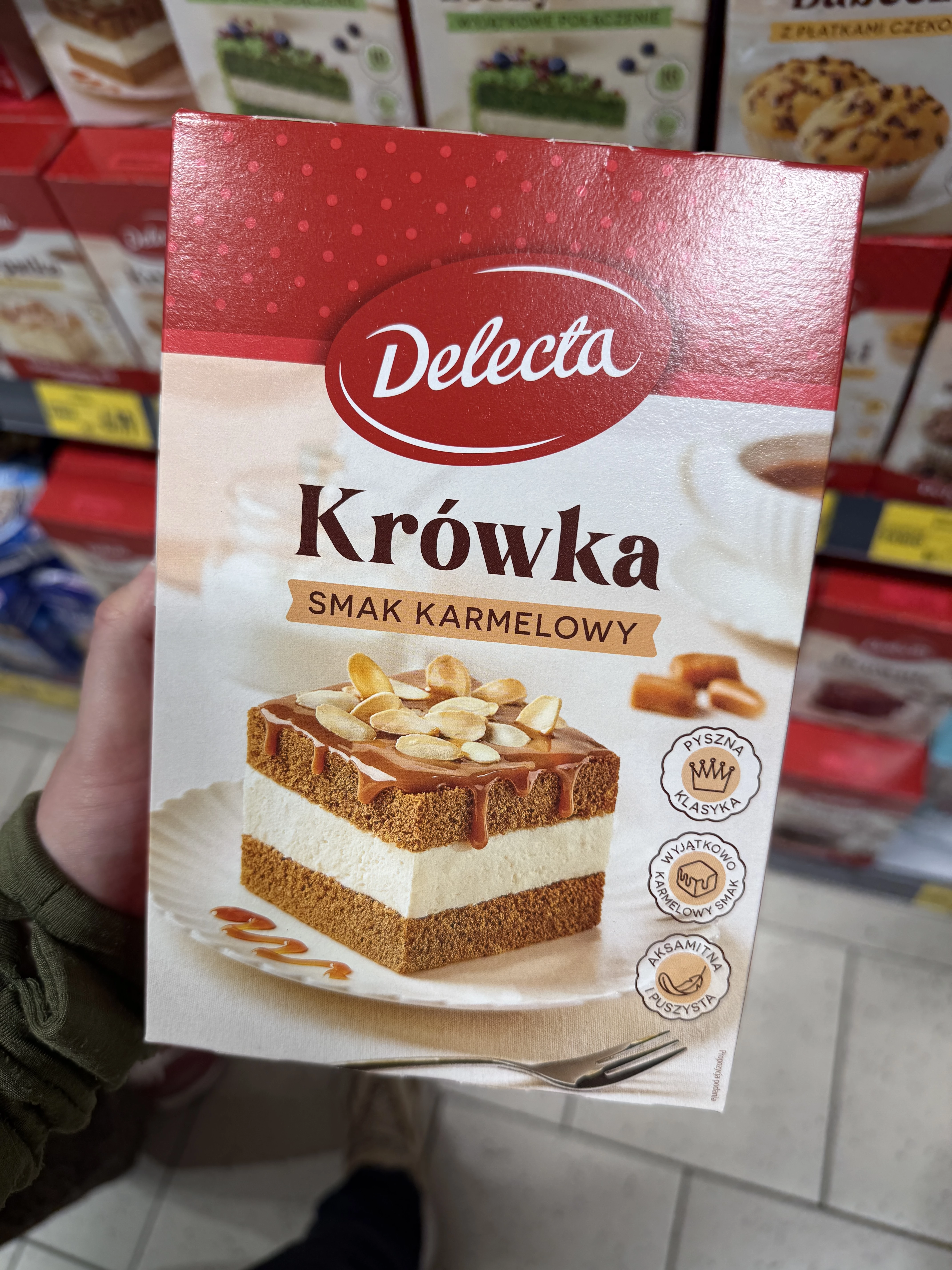 Delecta Krówka mieszanka do domowego wypieku ciasta | 530 g