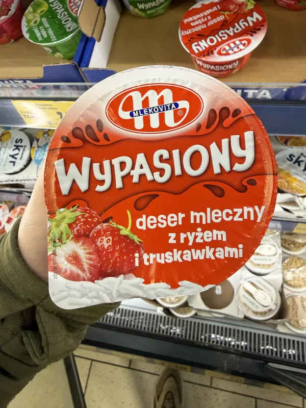 Mlekovita Wypasiony deser mleczny z ryżem i truskawkami | 150g