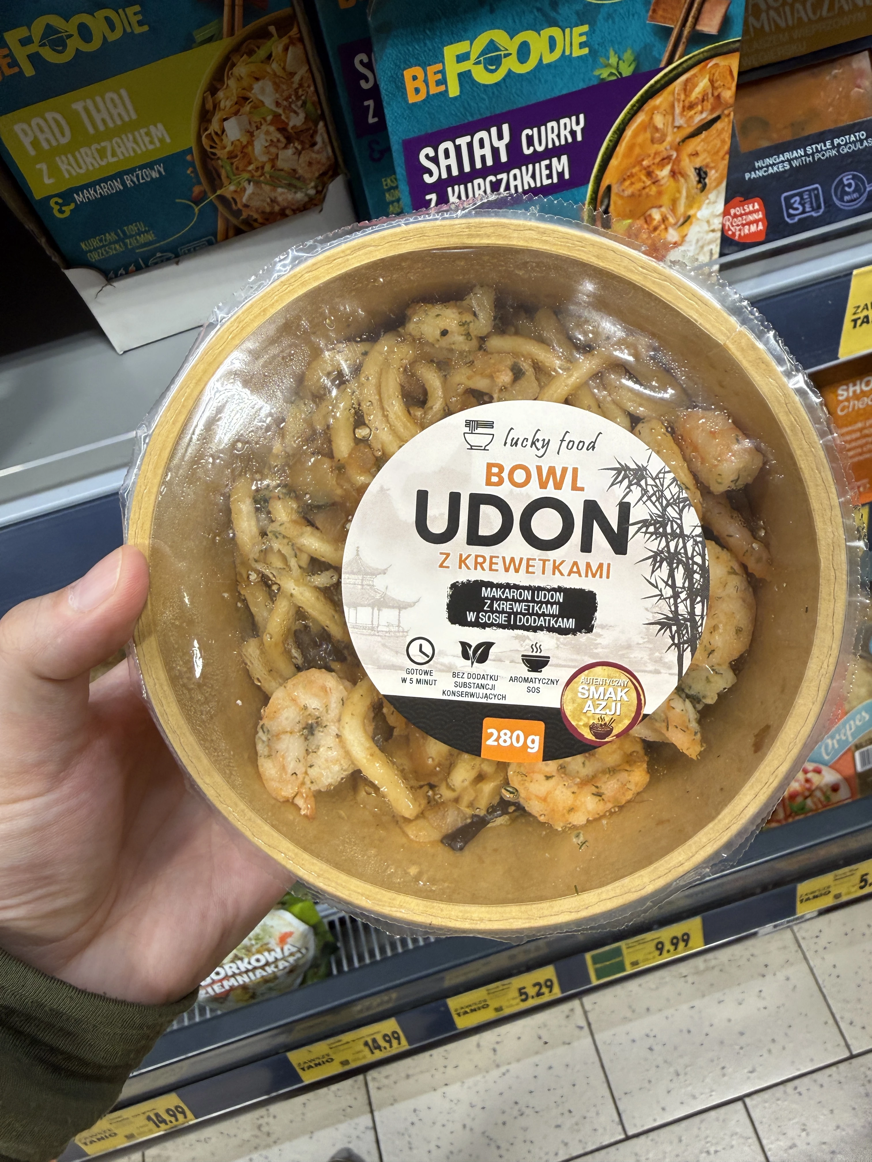 Lucky food Bowl Udon z krewetkami | 280g