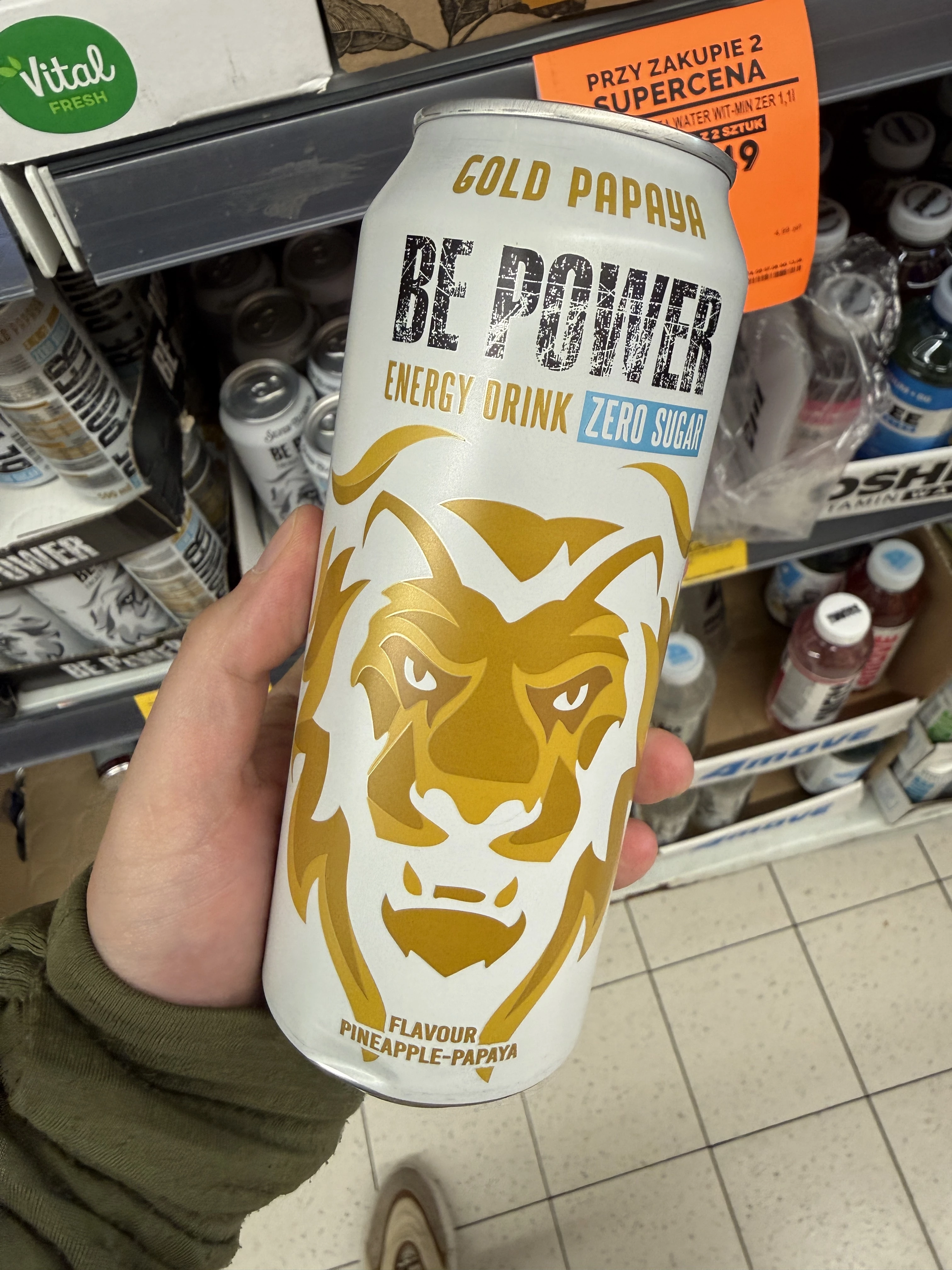 Be Power Gold Papaya Energy Drink Zero Sugar | 500ml