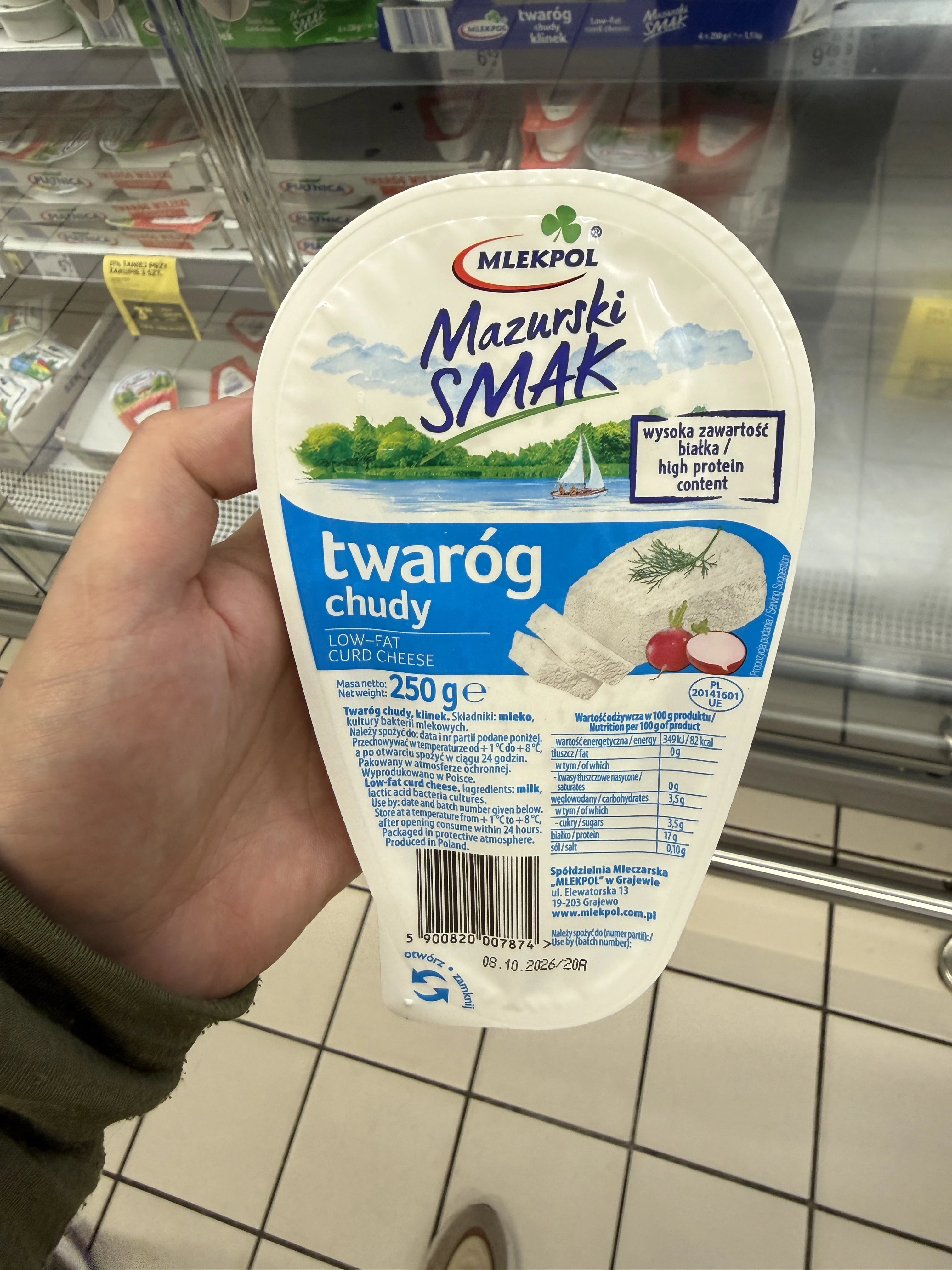 Mlekpol Mazurski Smak Twaróg chudy | 250g