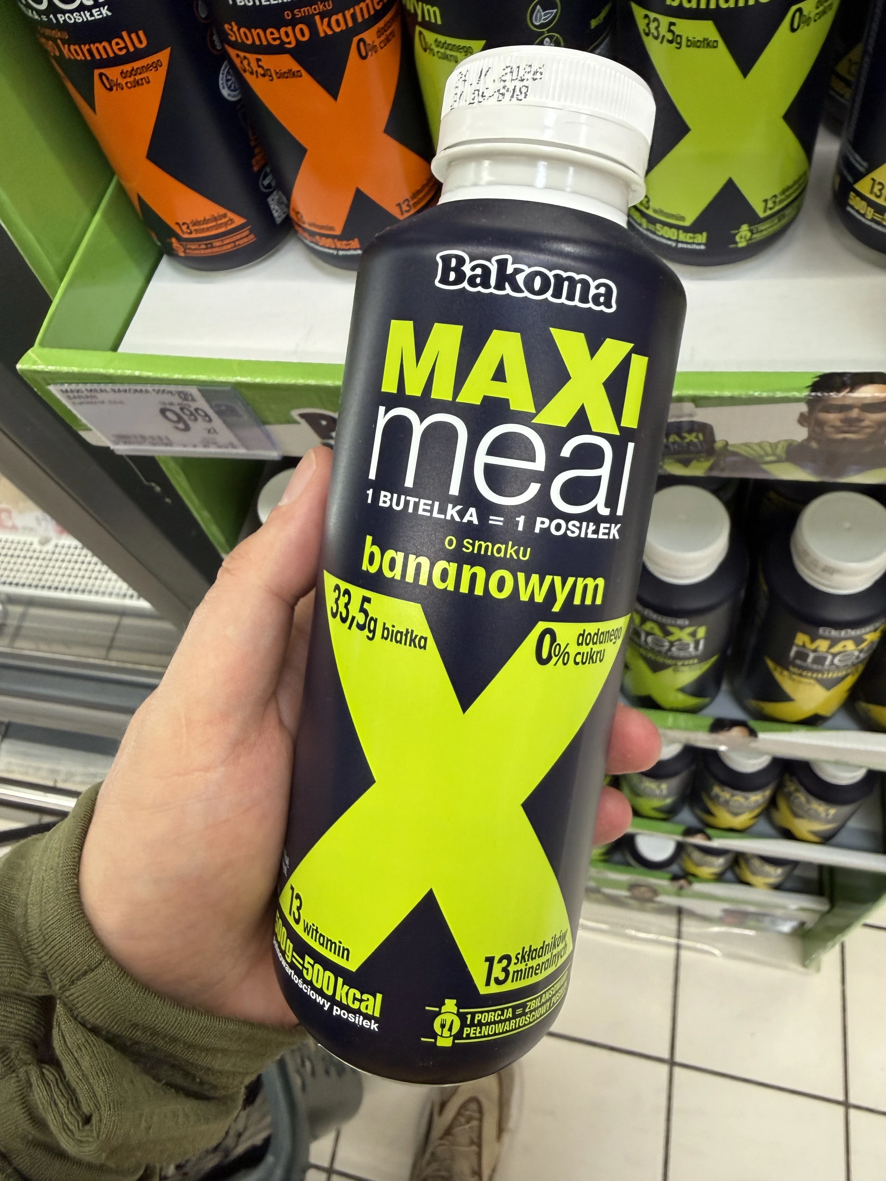 Bakoma Maxi Meal Napój mleczny o smaku bananowym | 500 g