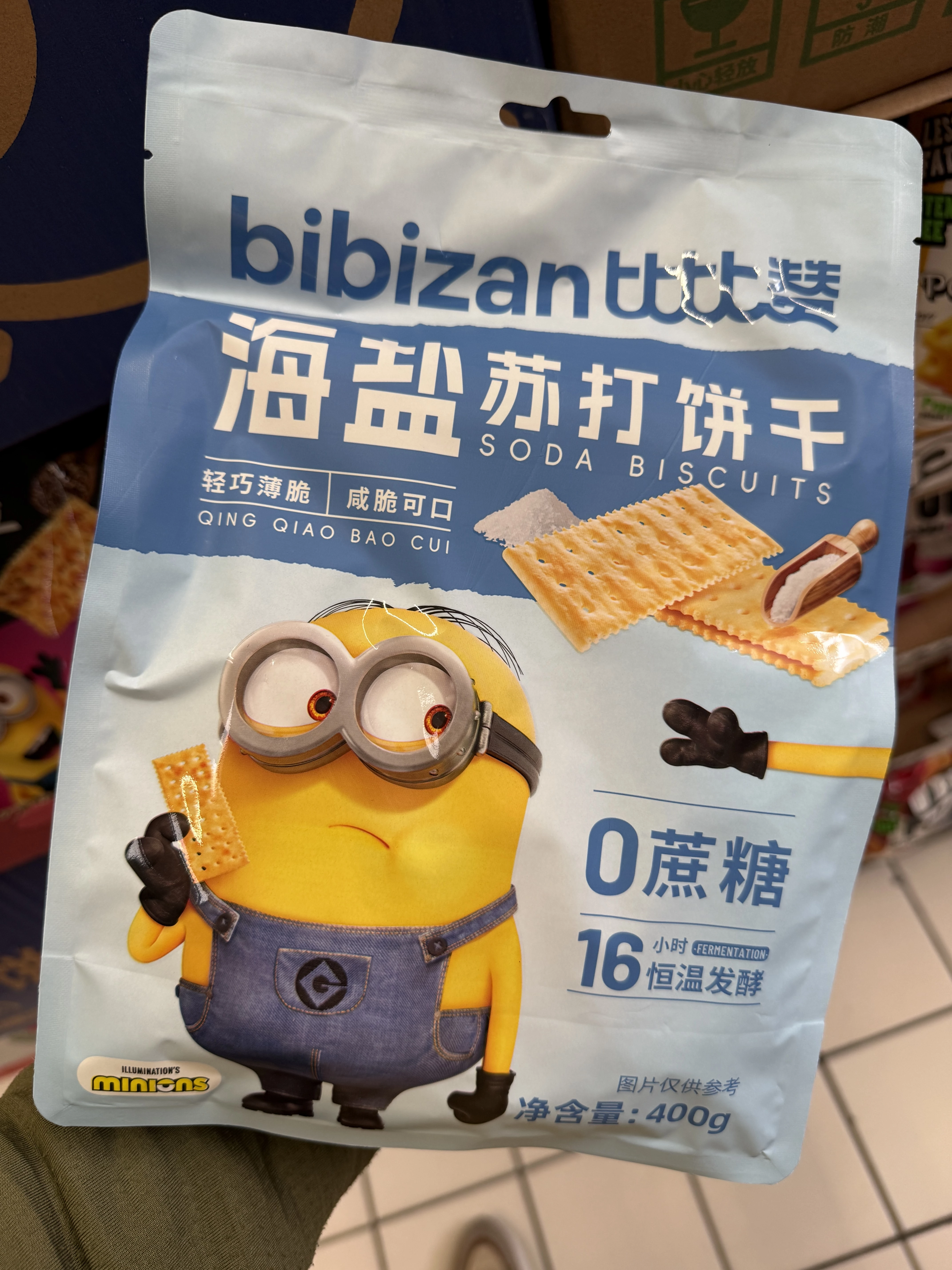 Bibizan 比比赞 海盐苏打饼干 / Soda Biscuits Sea Salt Minions Edition | 400g