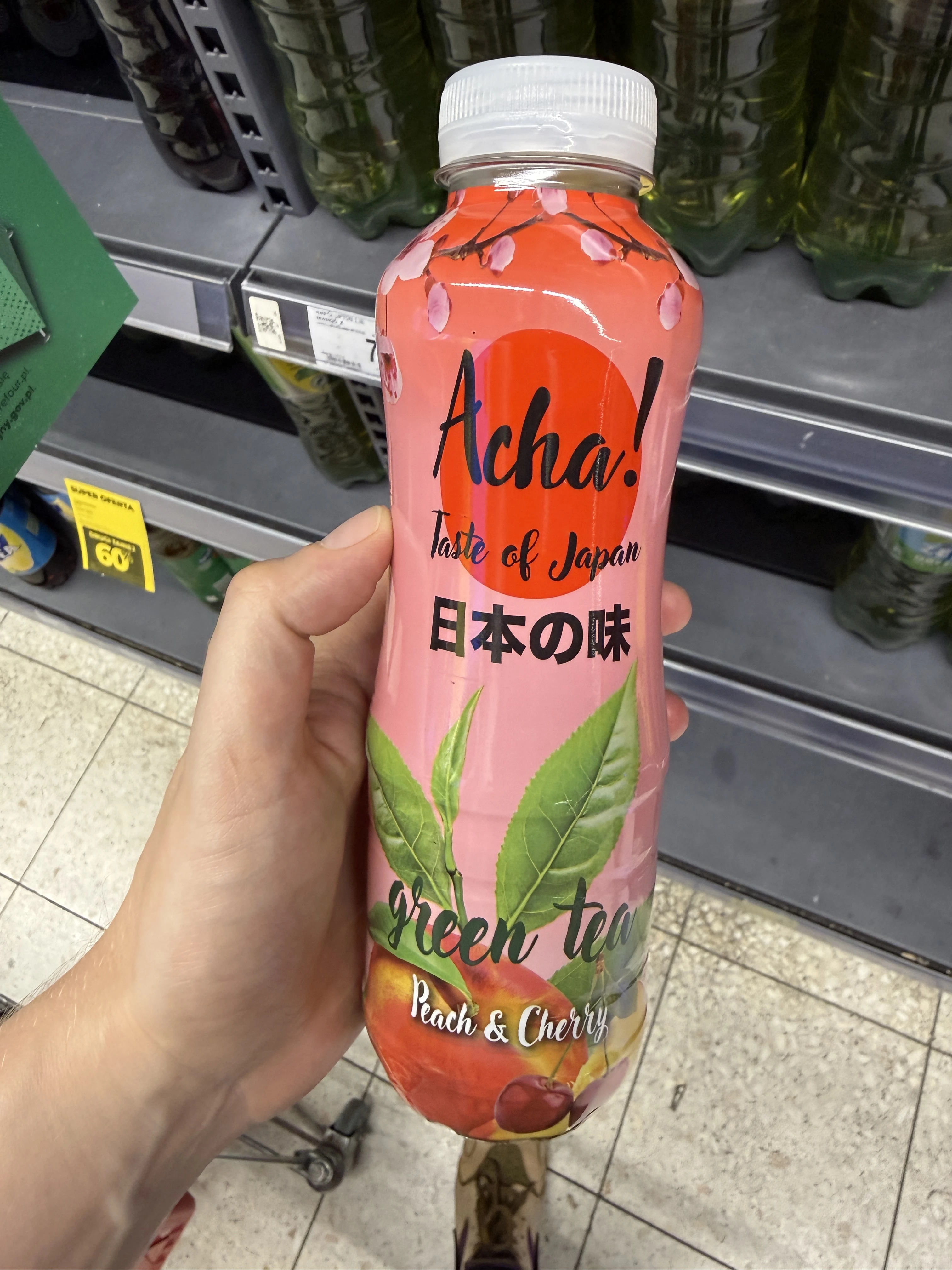 Acha! Taste of Japan Green Tea Peach & Cherry | 500ml