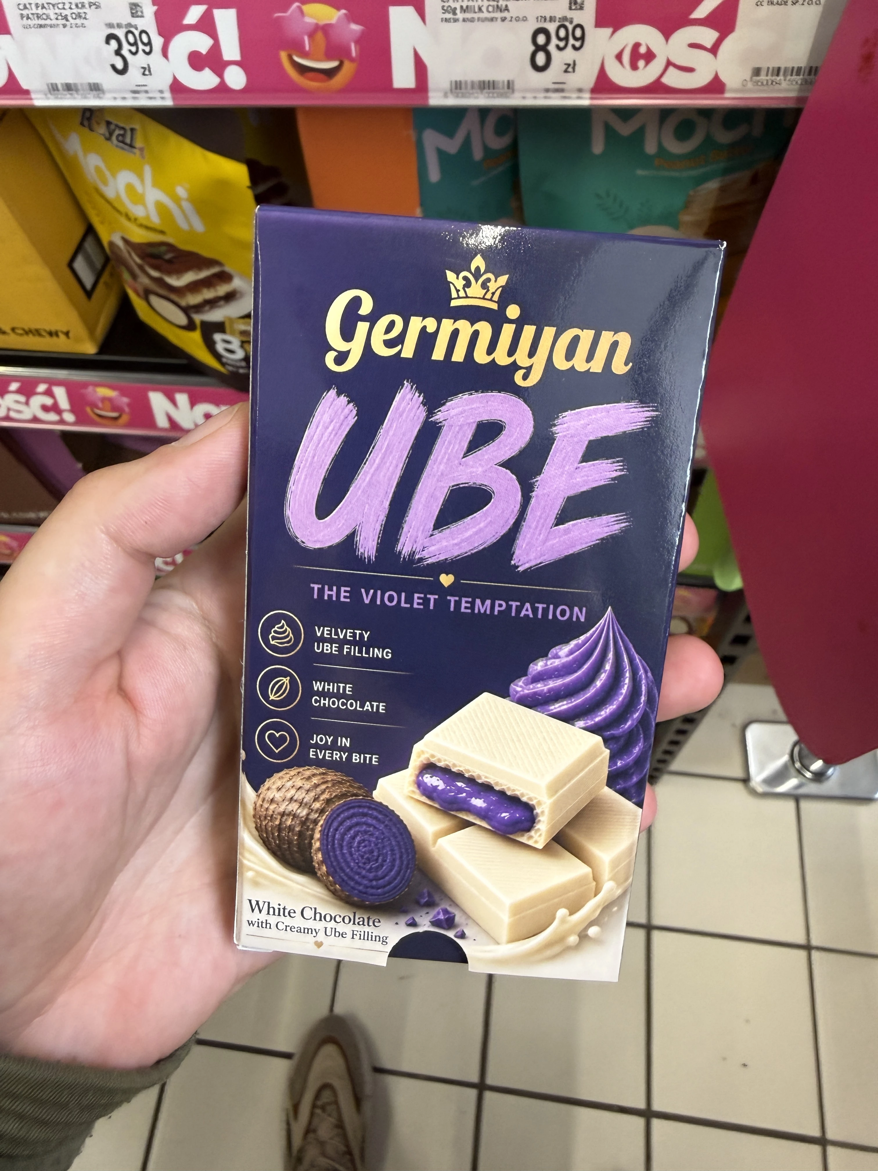 Germiyan Ube – Biała czekolada z kremowym nadzieniem ube | 75g