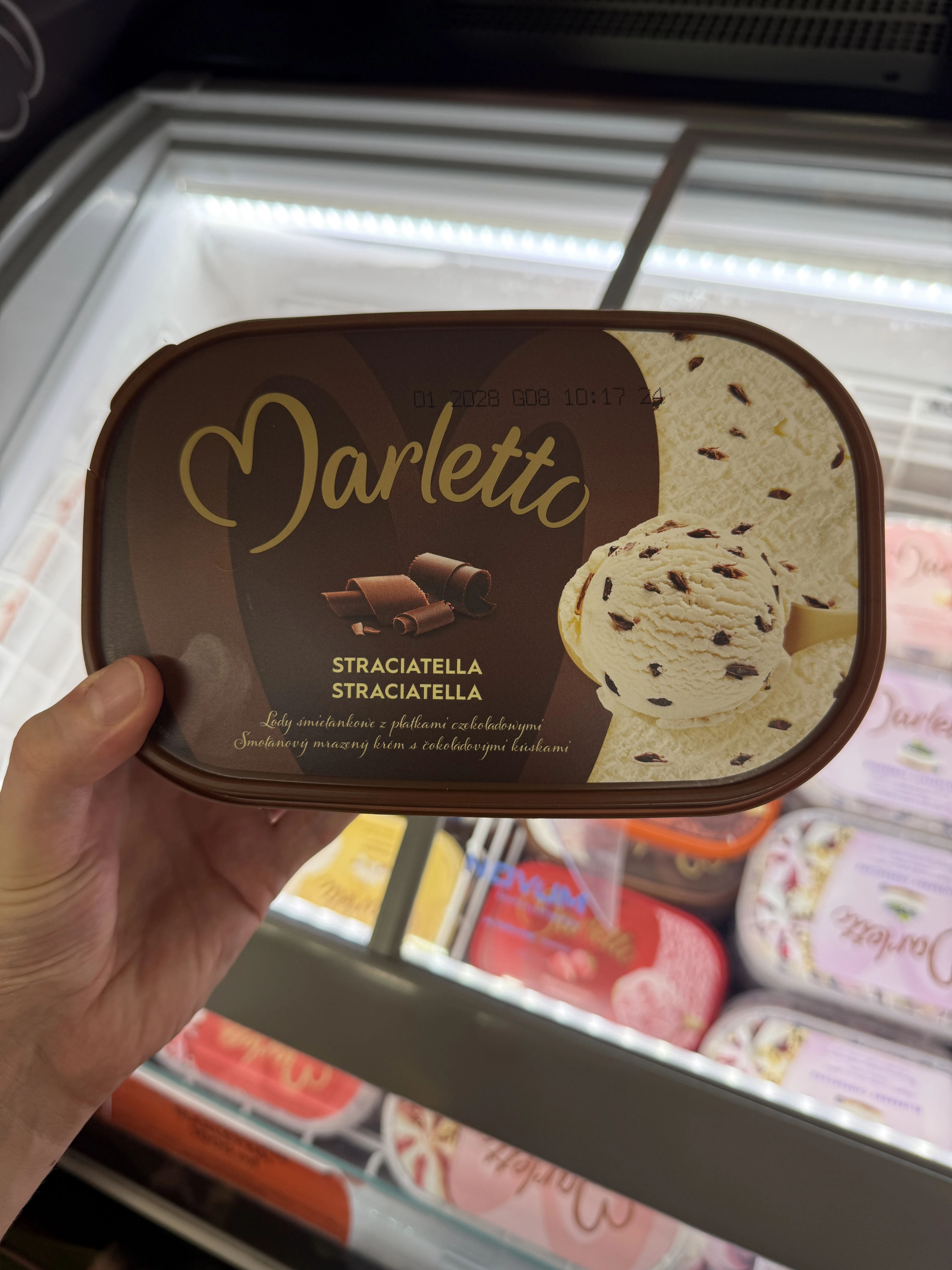Marletto Lody śmietankowe z płatkami czekoladowymi | 1000ml / 520g