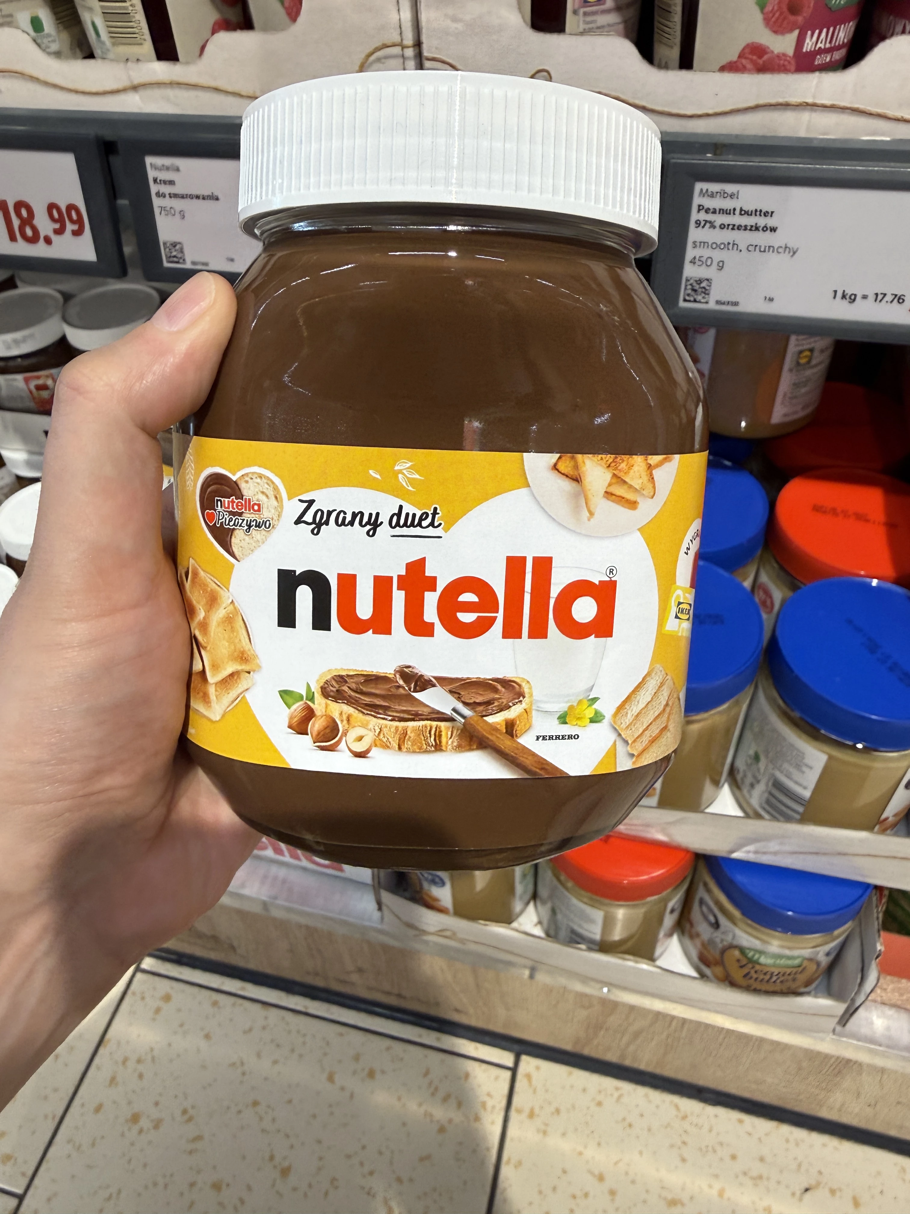 Nutella „Zgrany duet” i logiem „nutella ♥ Pieczywo” | 750g
