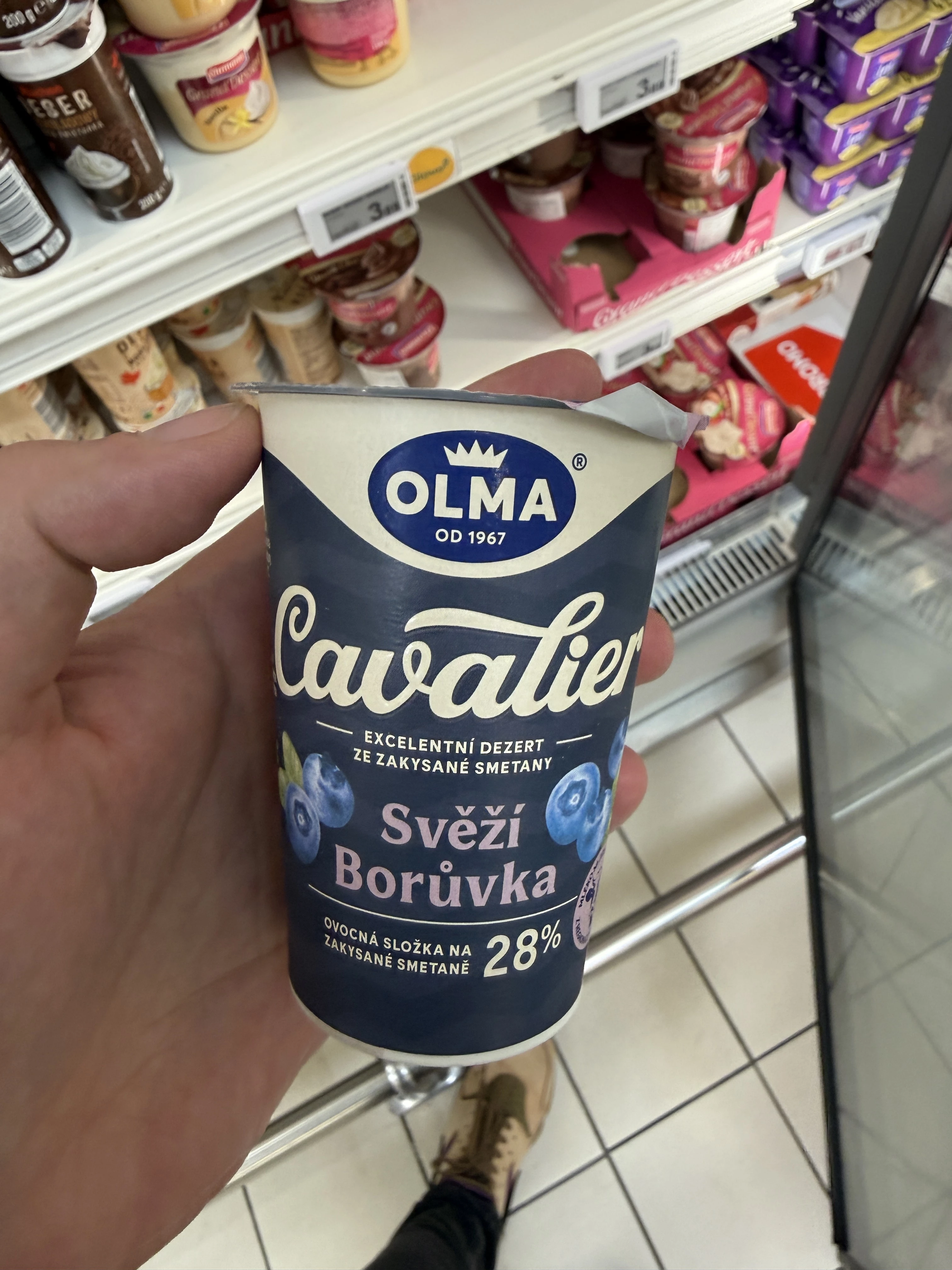 Olma Cavalier Svěží Borůvka / Przysmak ze śmietany ukwaszonej jagoda | 140g