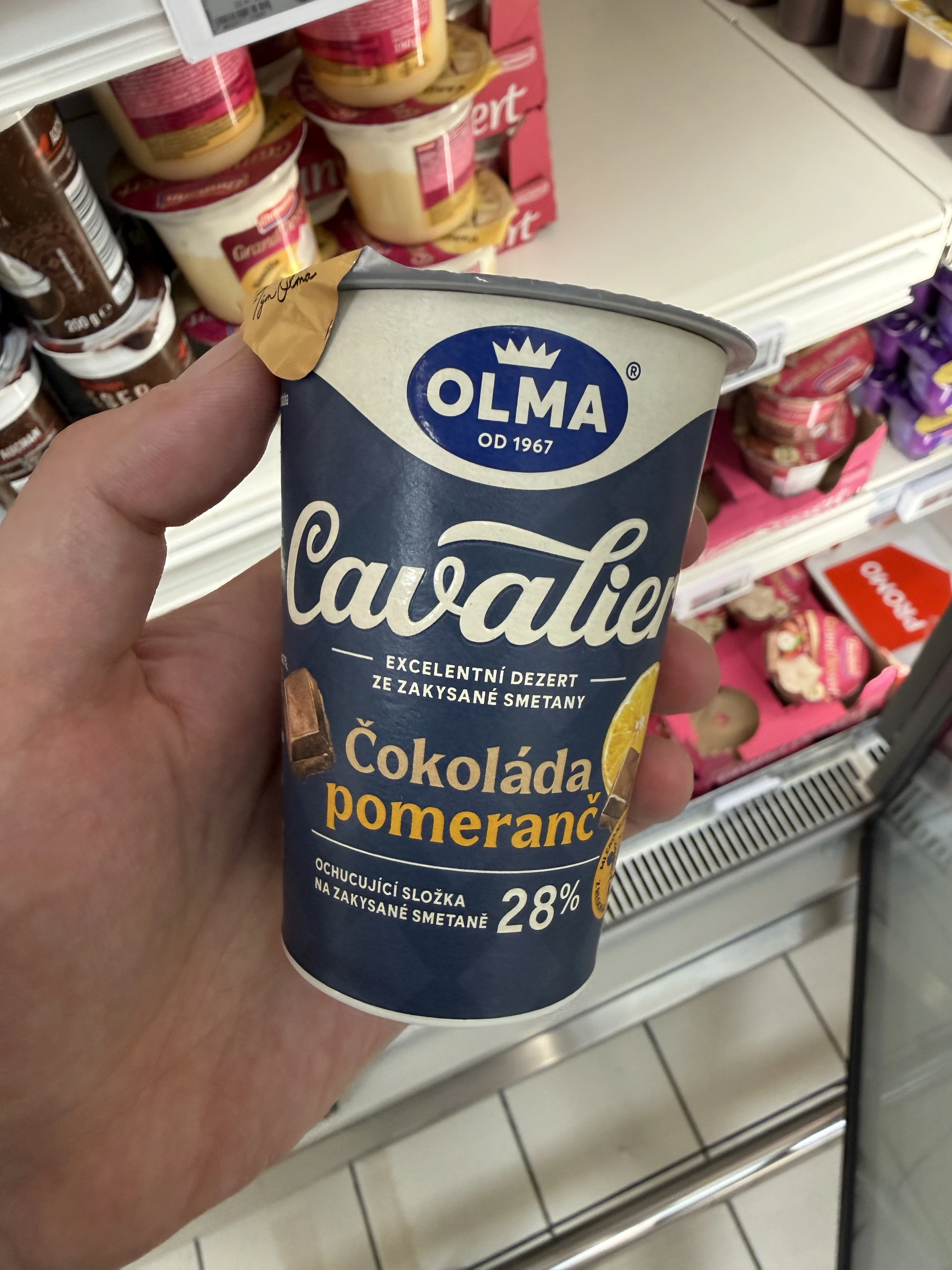 Olma Cavalier Čokoláda pomeranč / Przysmak ze śmietany ukwaszonej czekoladowy z pomarańczą | 140g