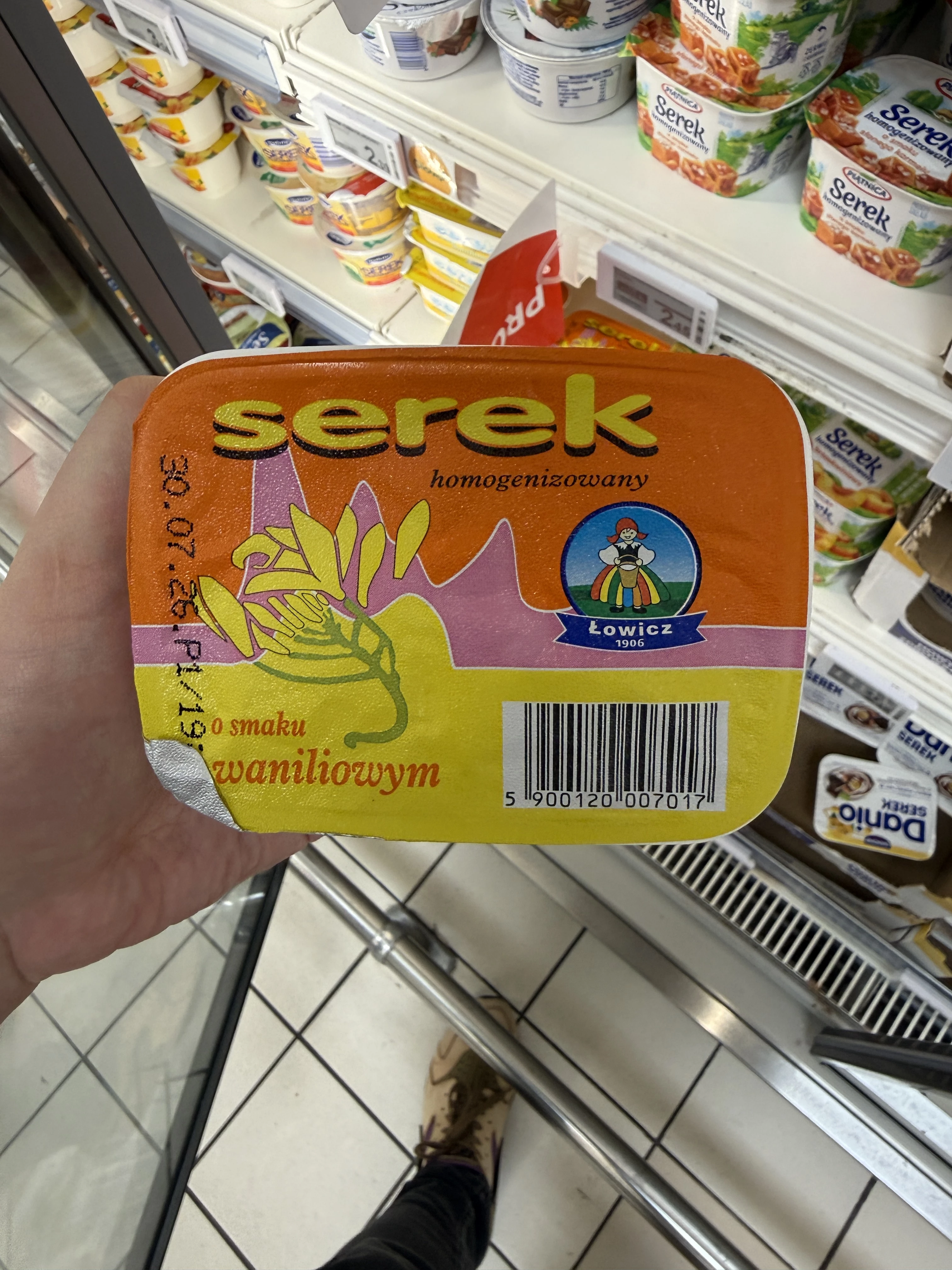 Łowicz Serek homogenizowany o smaku waniliowym | 180g