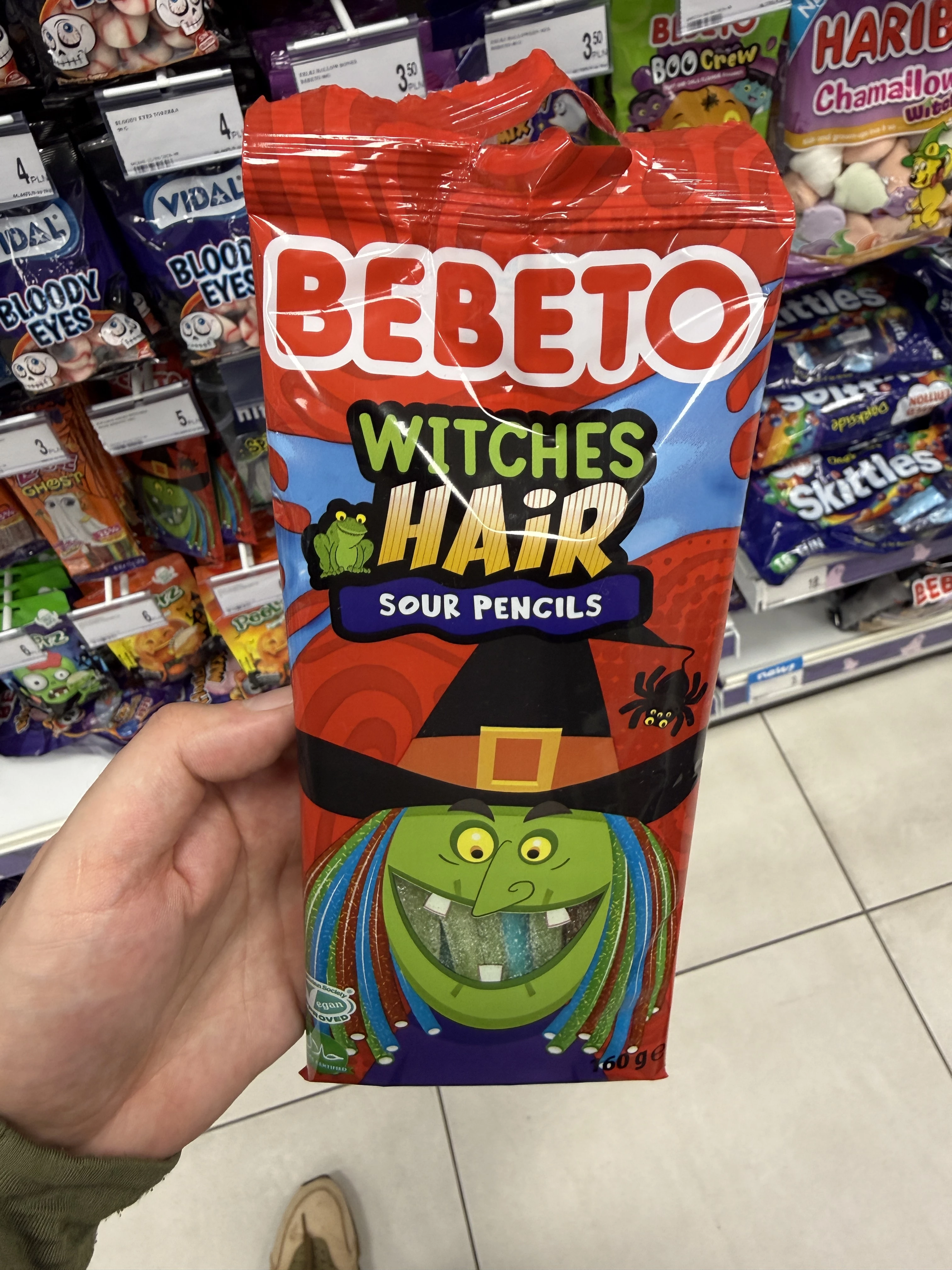 Bebeto Witches Hair Sour Pencils | 160g