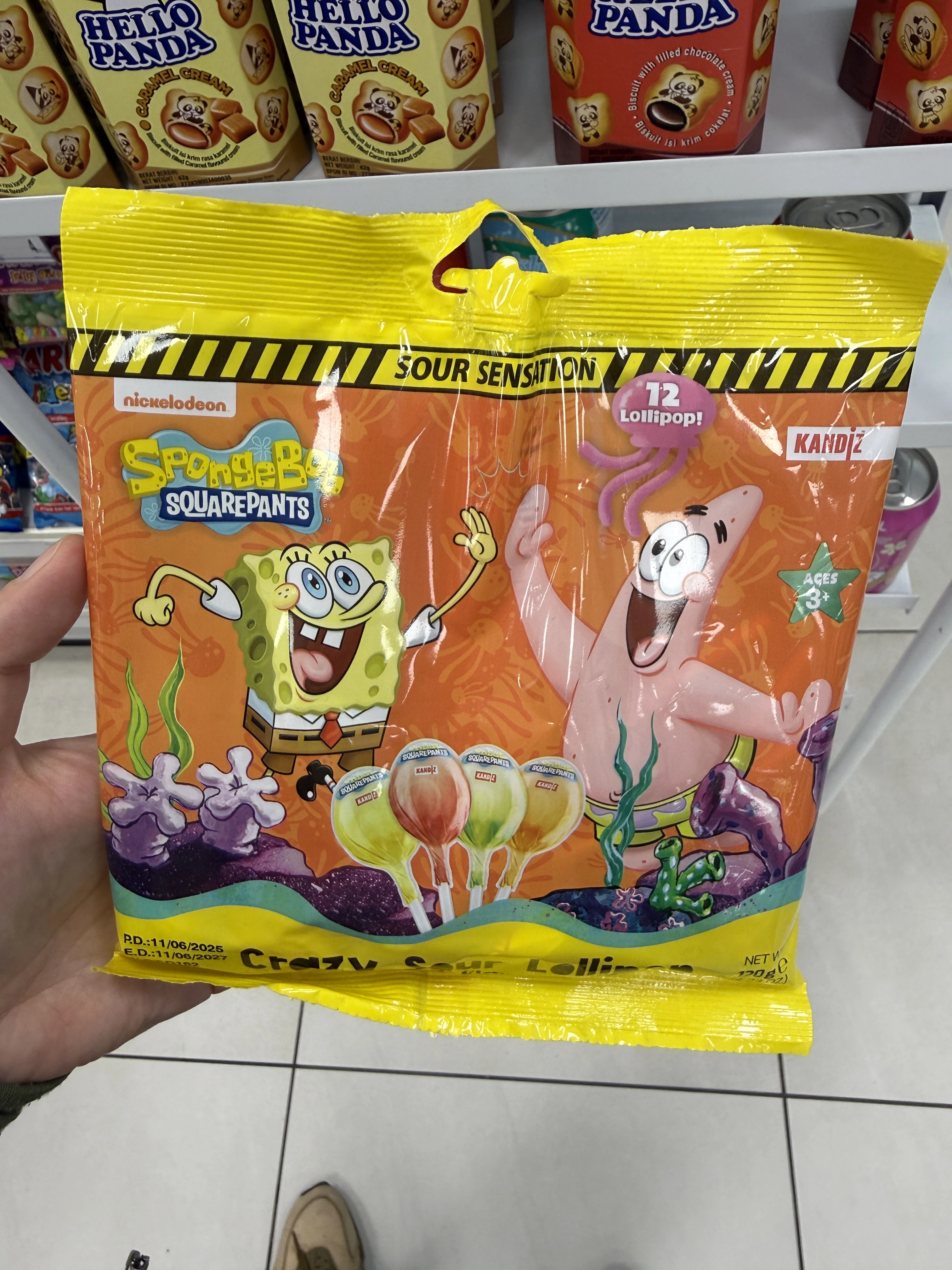 Kandiz Crazy Sour Lollipop – SpongeBob SquarePants | 120g