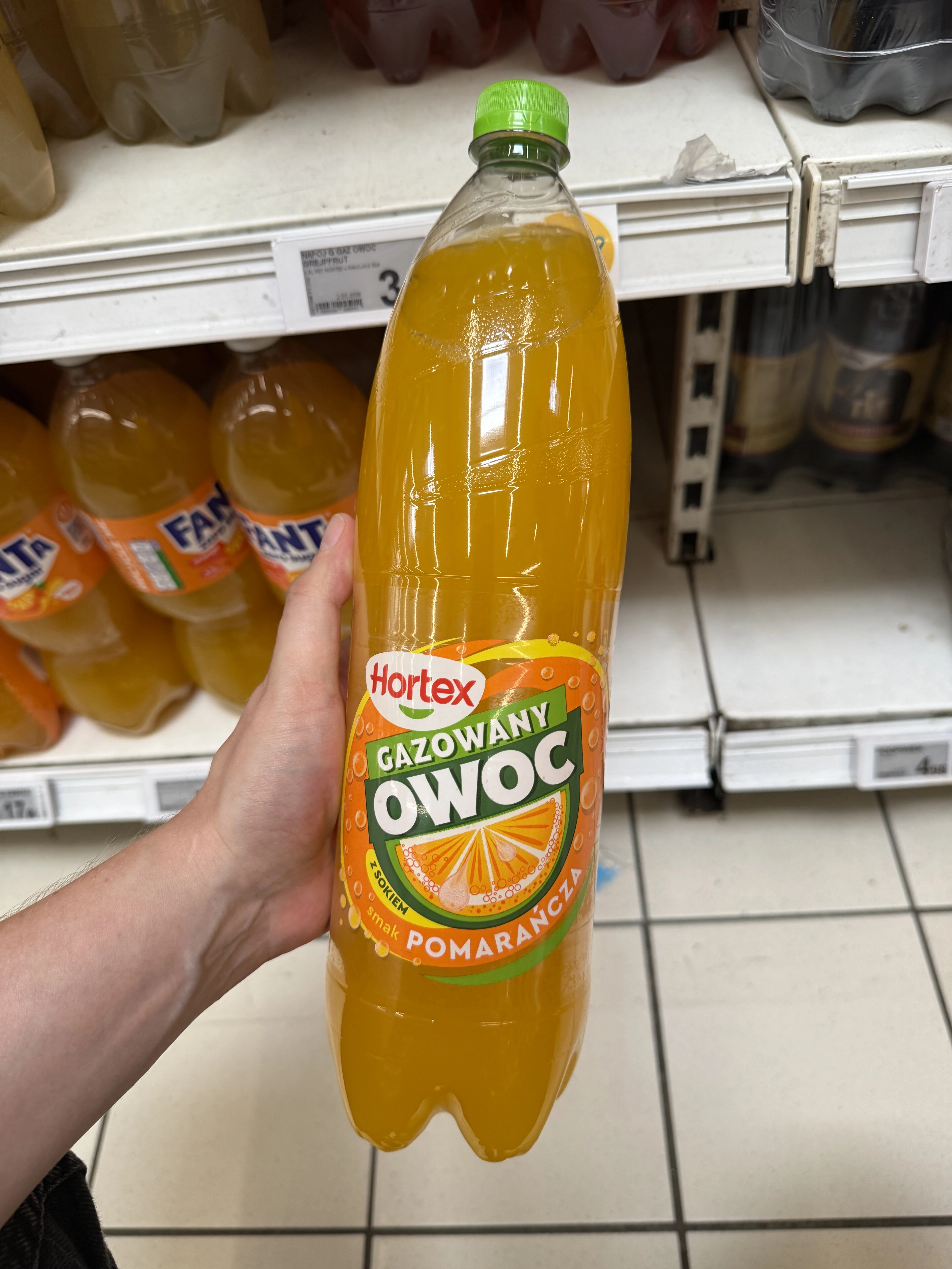Hortex Gazowany Owoc smak pomarańcza | 1500ml