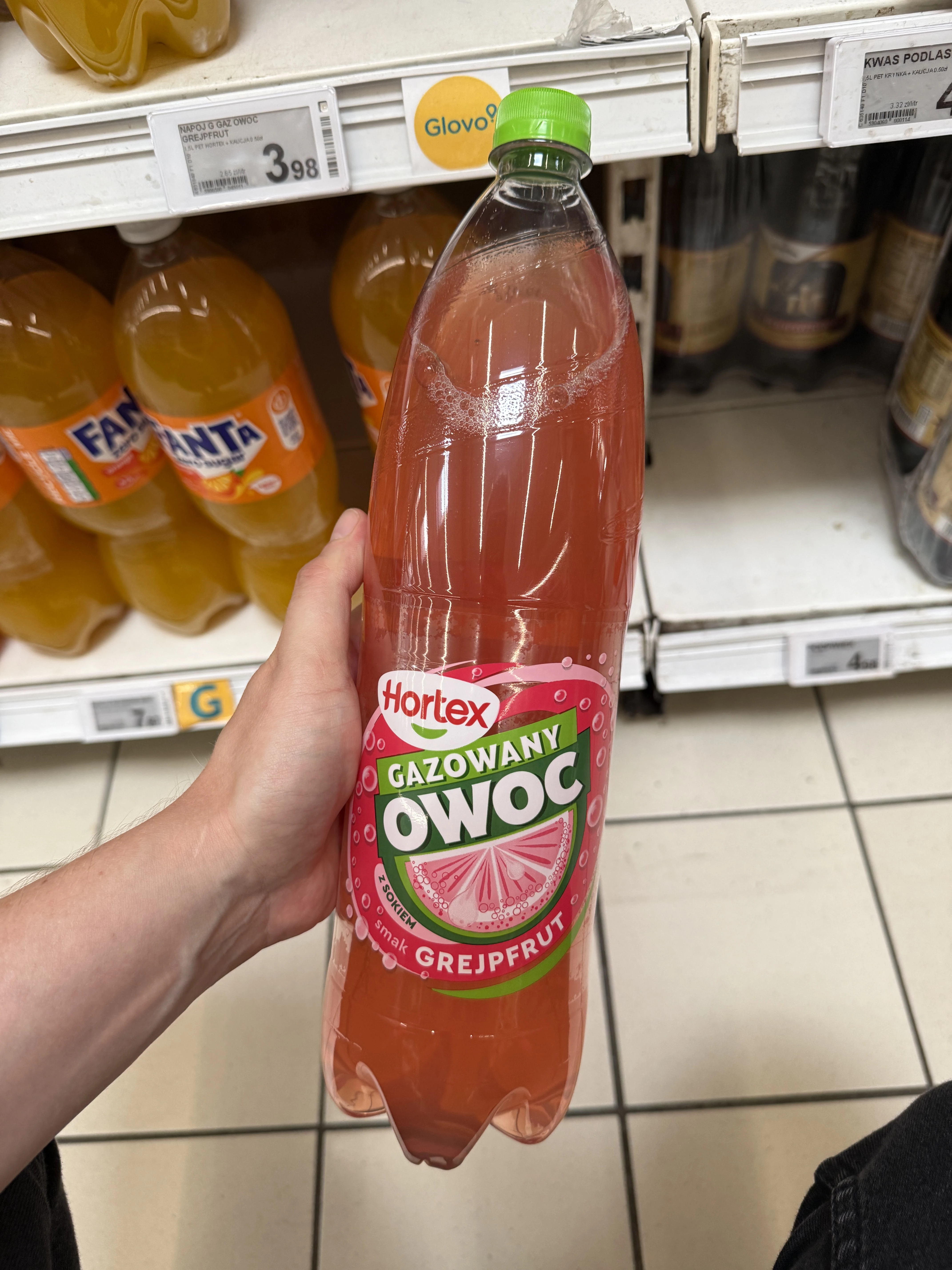 Hortex Gazowany Owoc smak grejpfrut | 1500ml