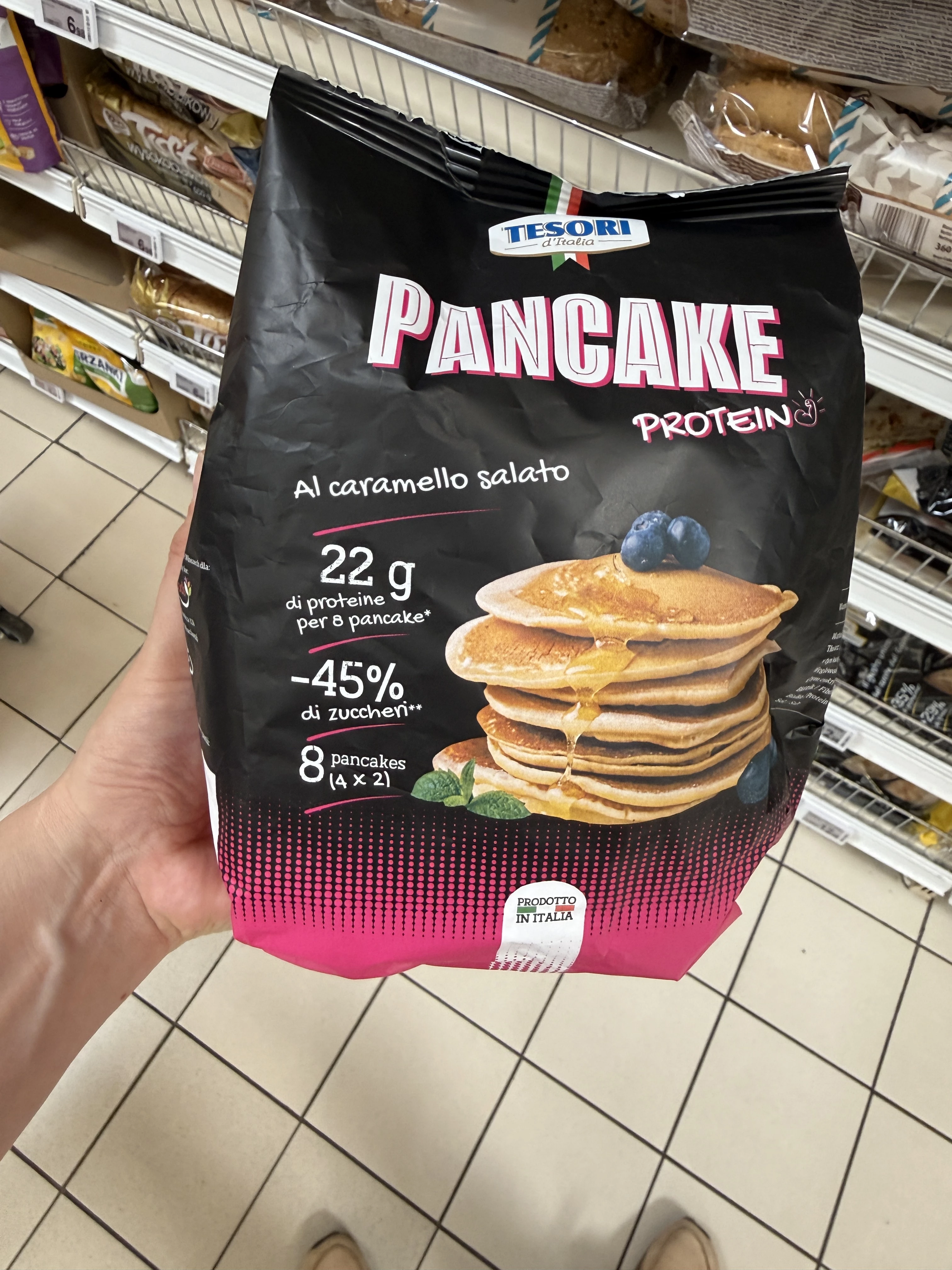 Tesori d’Italia Pancake Protein al caramello salato / o smaku solonego karmelu | 200g