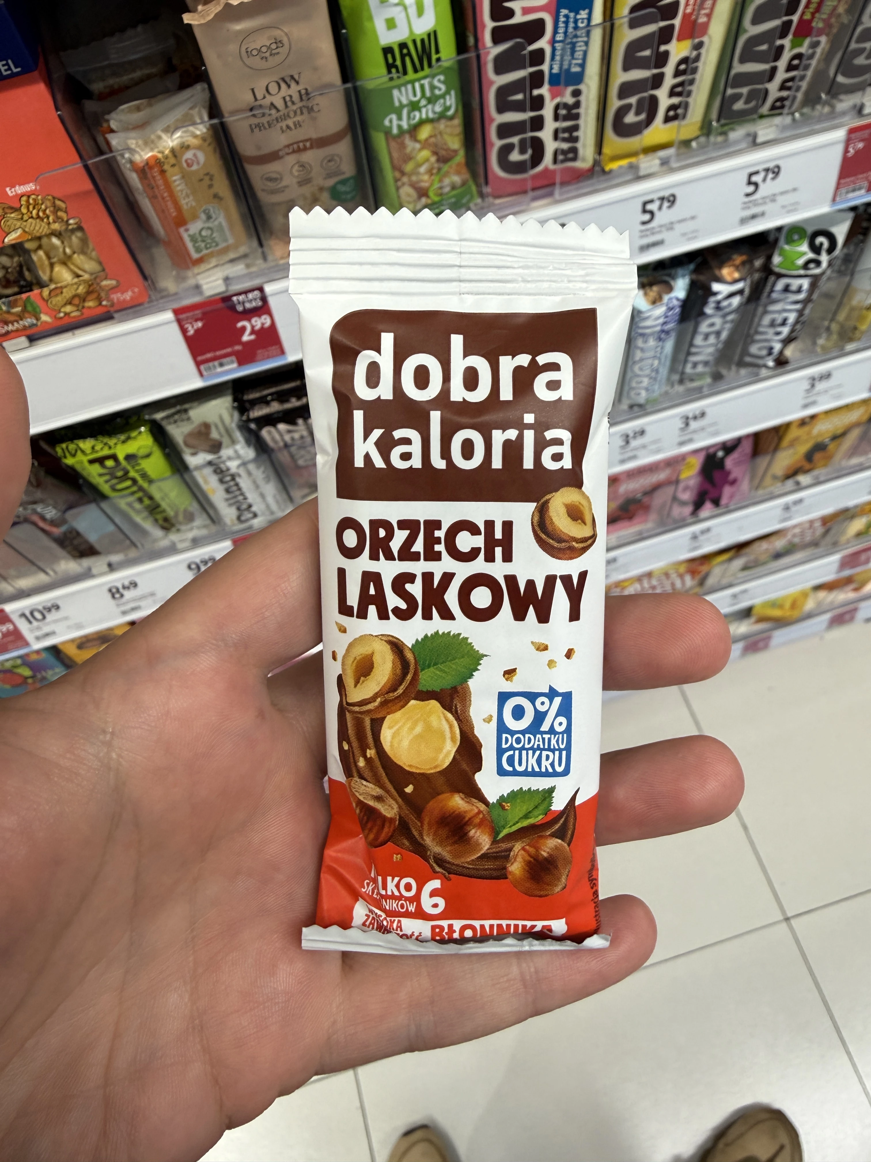 Dobra Kaloria baton orzech laskowy i czekolada | 35g