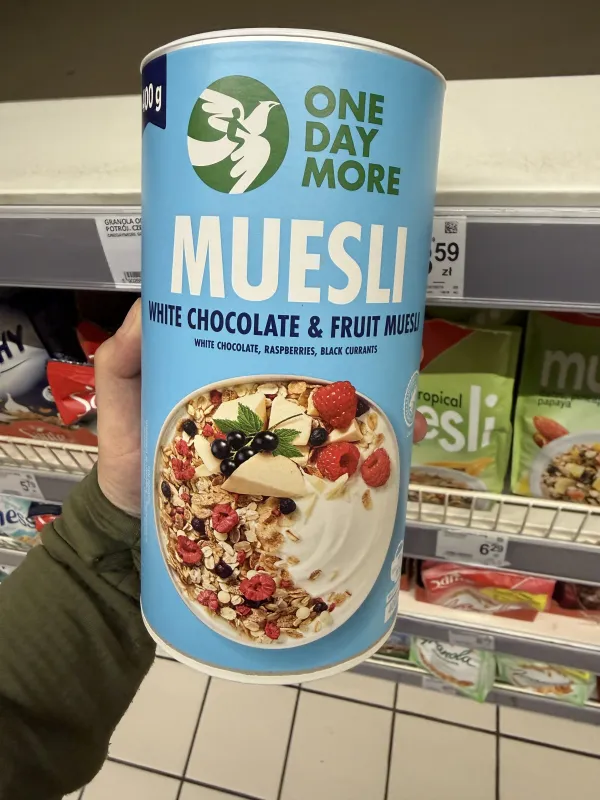 One Day More Musli Owocowe z Białą Czekoladą | 400g